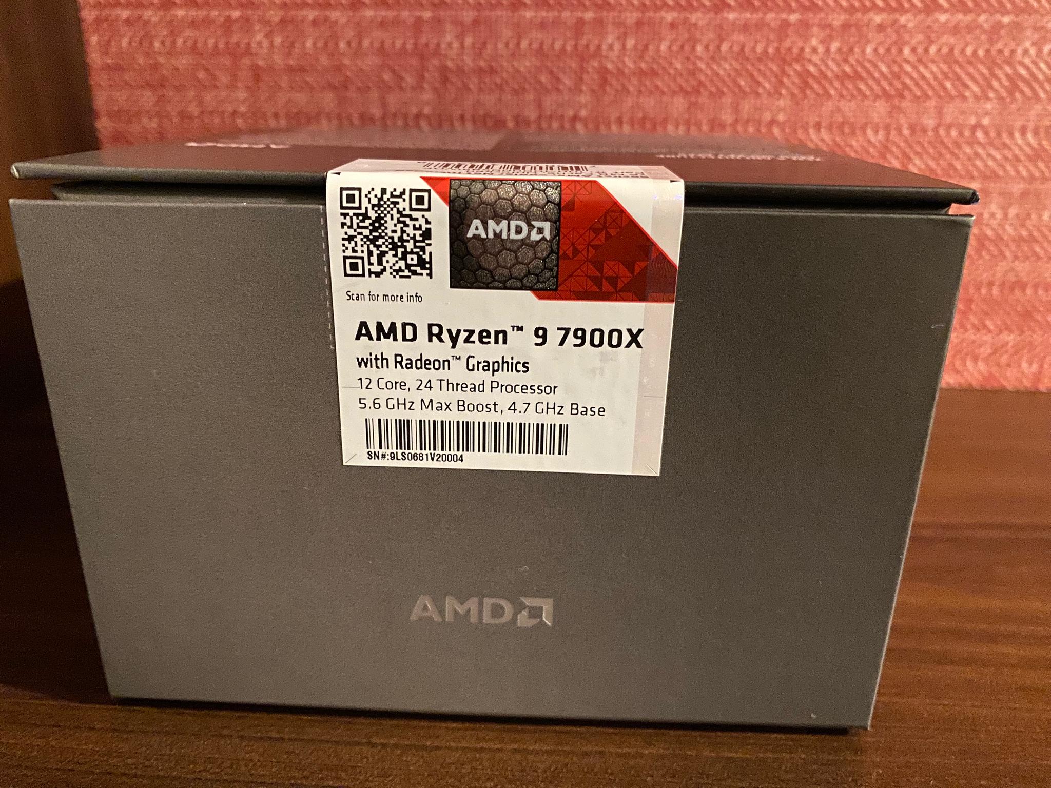 AMD Ryzen 7900X 12 core/24 thread CPU *NEW*
