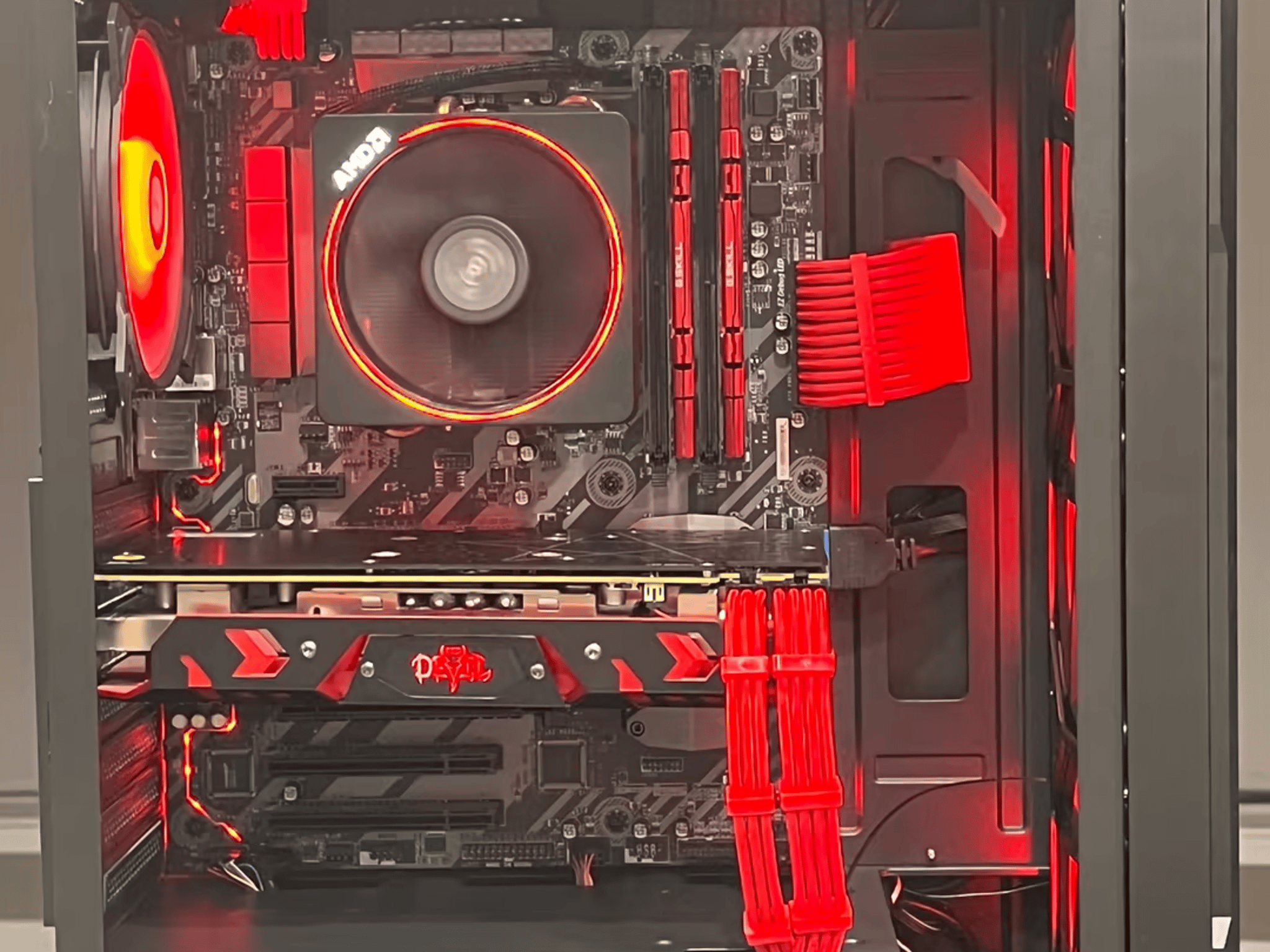 "Red Devil" Ryzen 5 1600X + RX 580 8GB Custom PC
