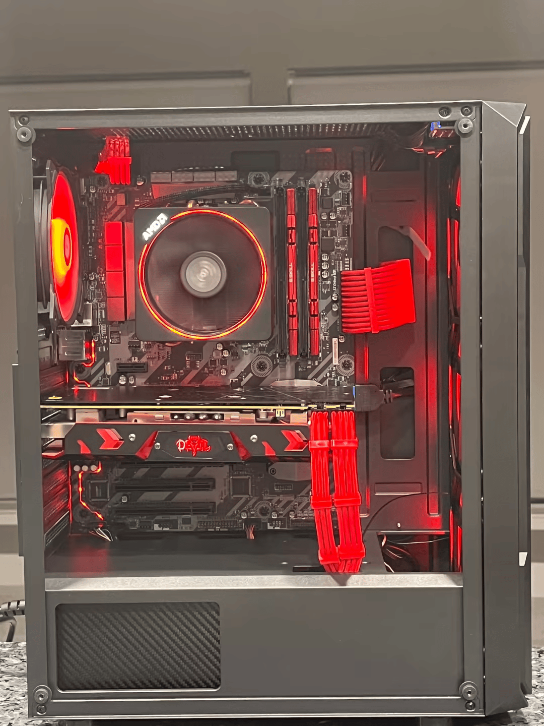"Red Devil" Ryzen 5 1600X + RX 580 8GB Custom PC
