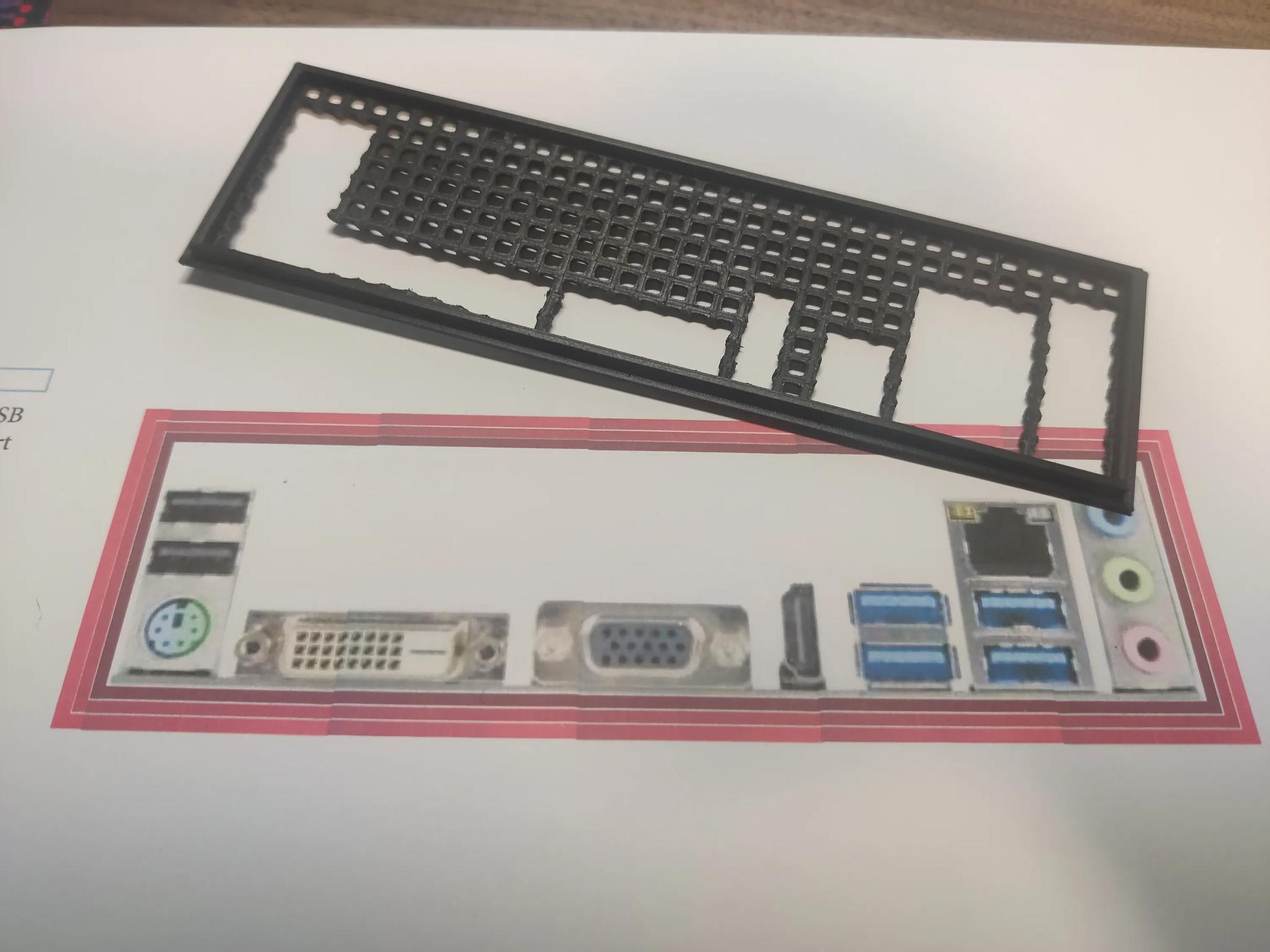 ASRock B250M-HDV I/O Shield [3D Print]