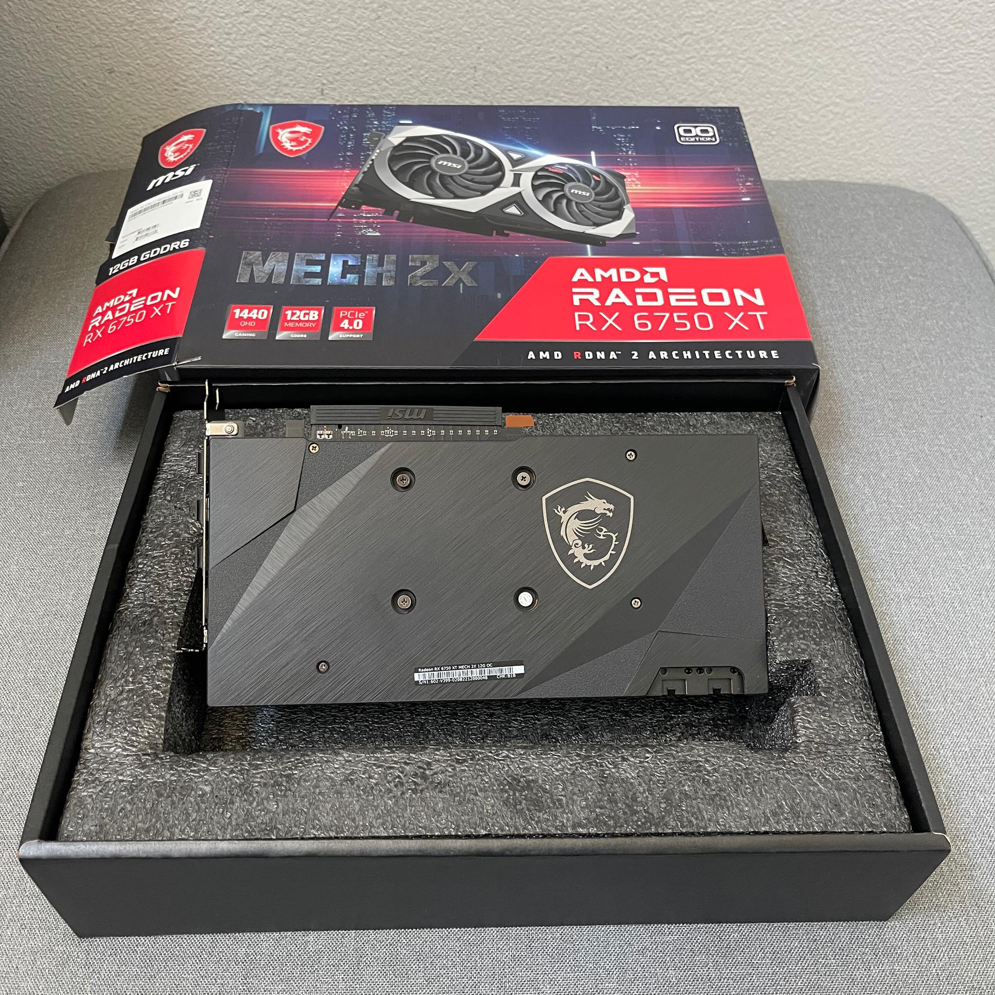 MSI AMD Radeon RX 6750 XT Mech 2X 12G OC for sale.