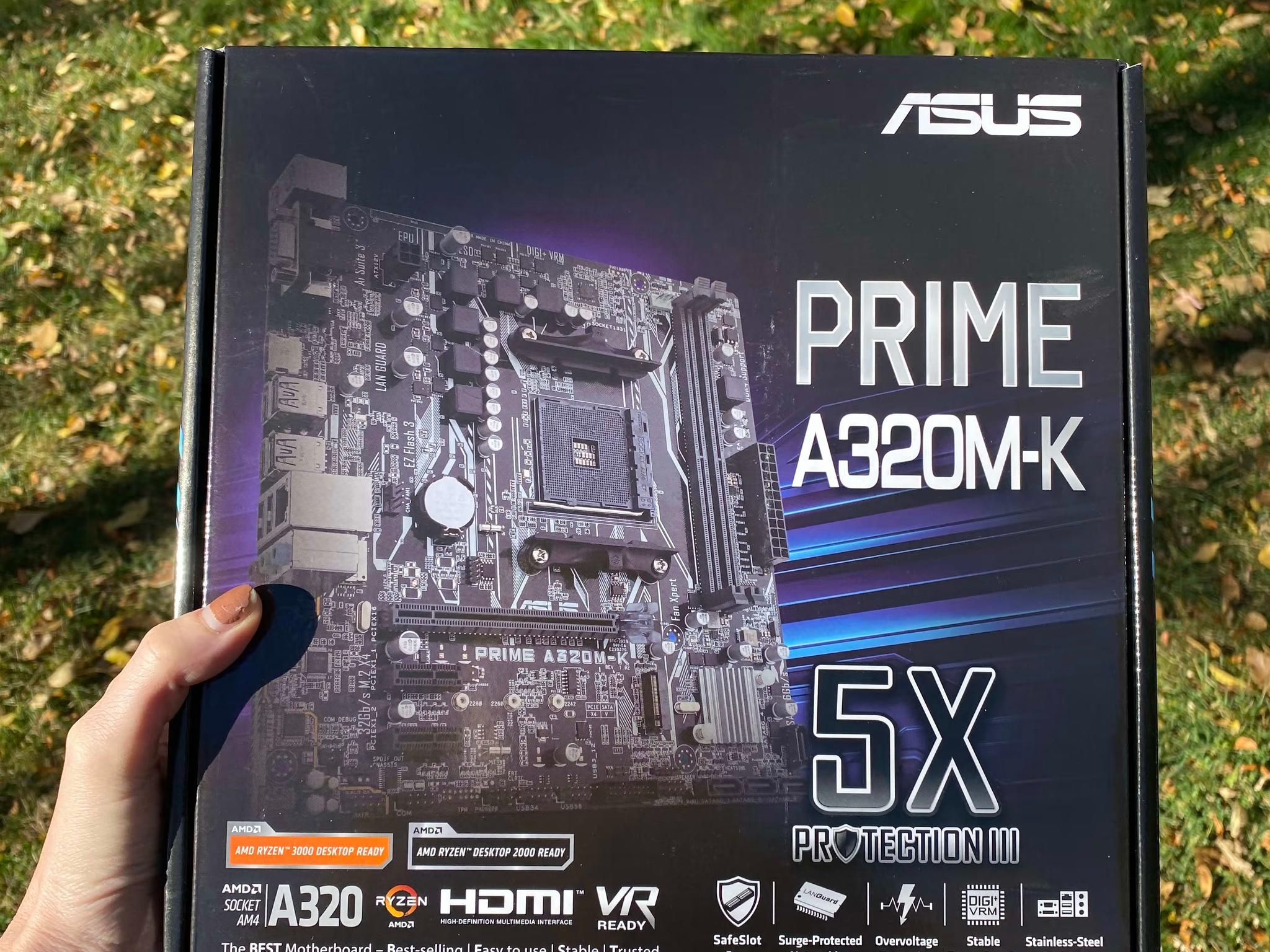 BNIB: ASUS PRIME A320M-K AMD Ryzen AM4 DDR4 HDMI VGA M.2 USB 3.1 Micro-ATX Motherboard