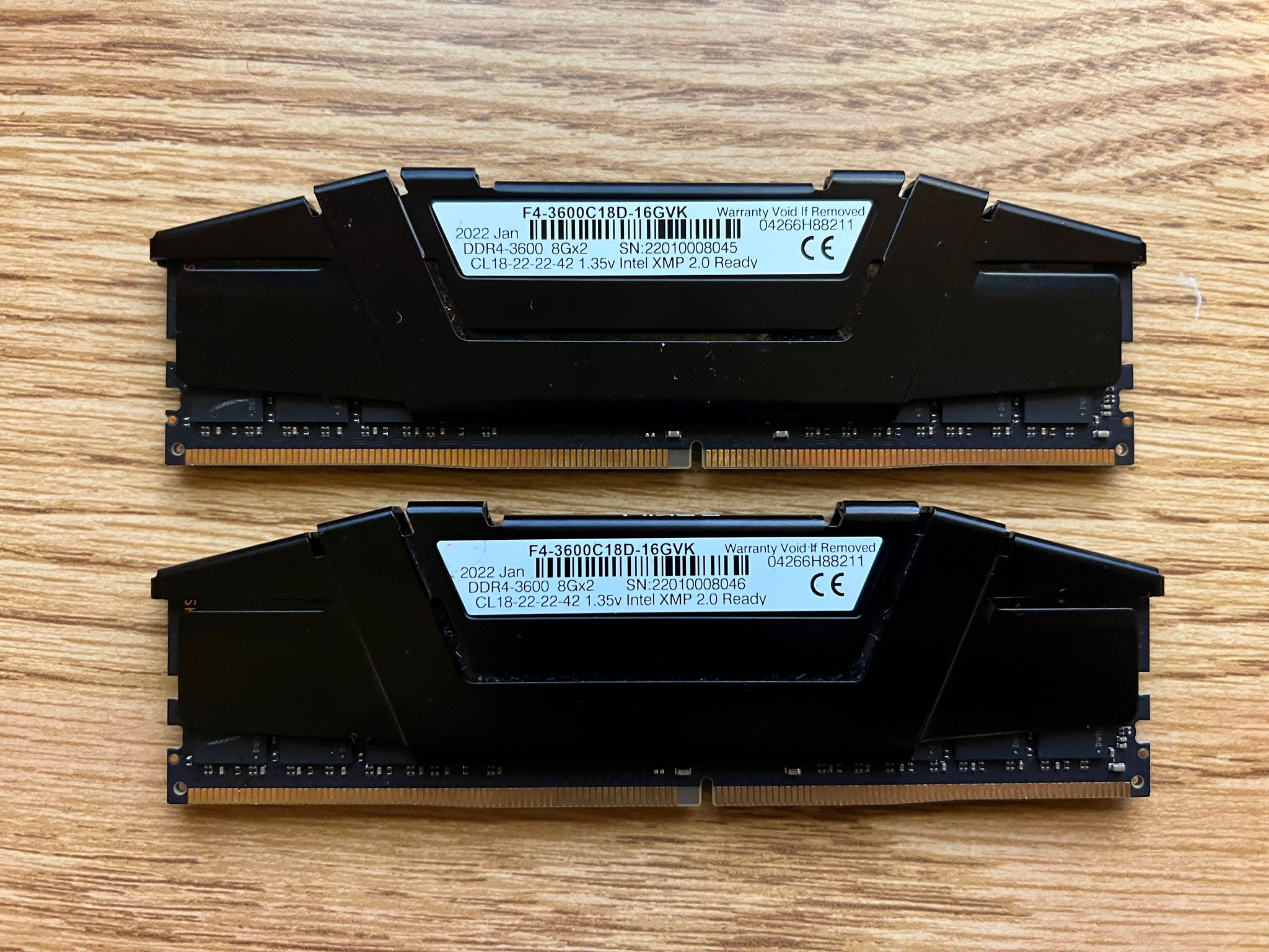 16GB (2x8GB) DDR4-3600MHz CL18 G.SKILL RAM Memory