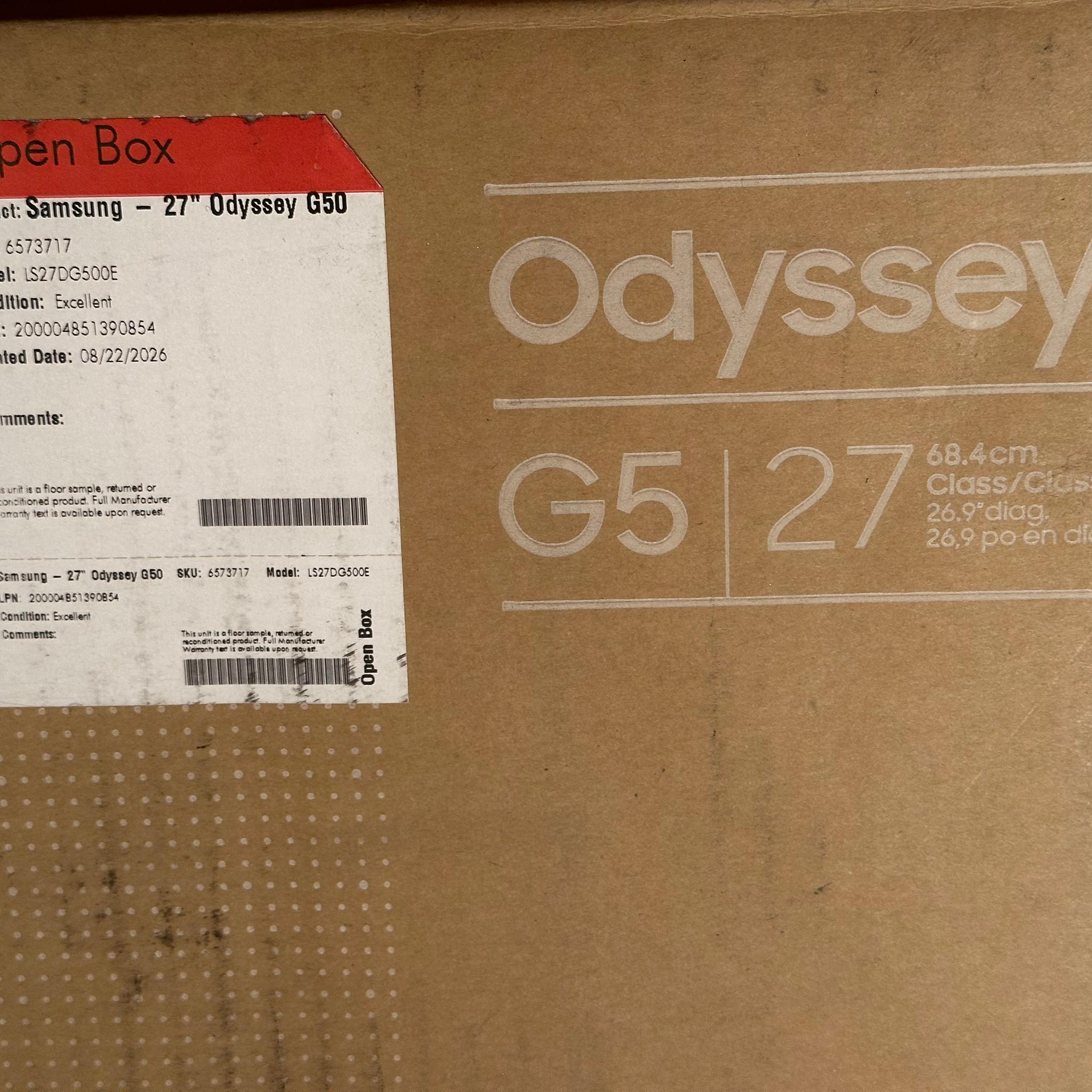 New Samsung 27” Odyssey G50D QHD 180Hz 1ms Gaming Monitor
