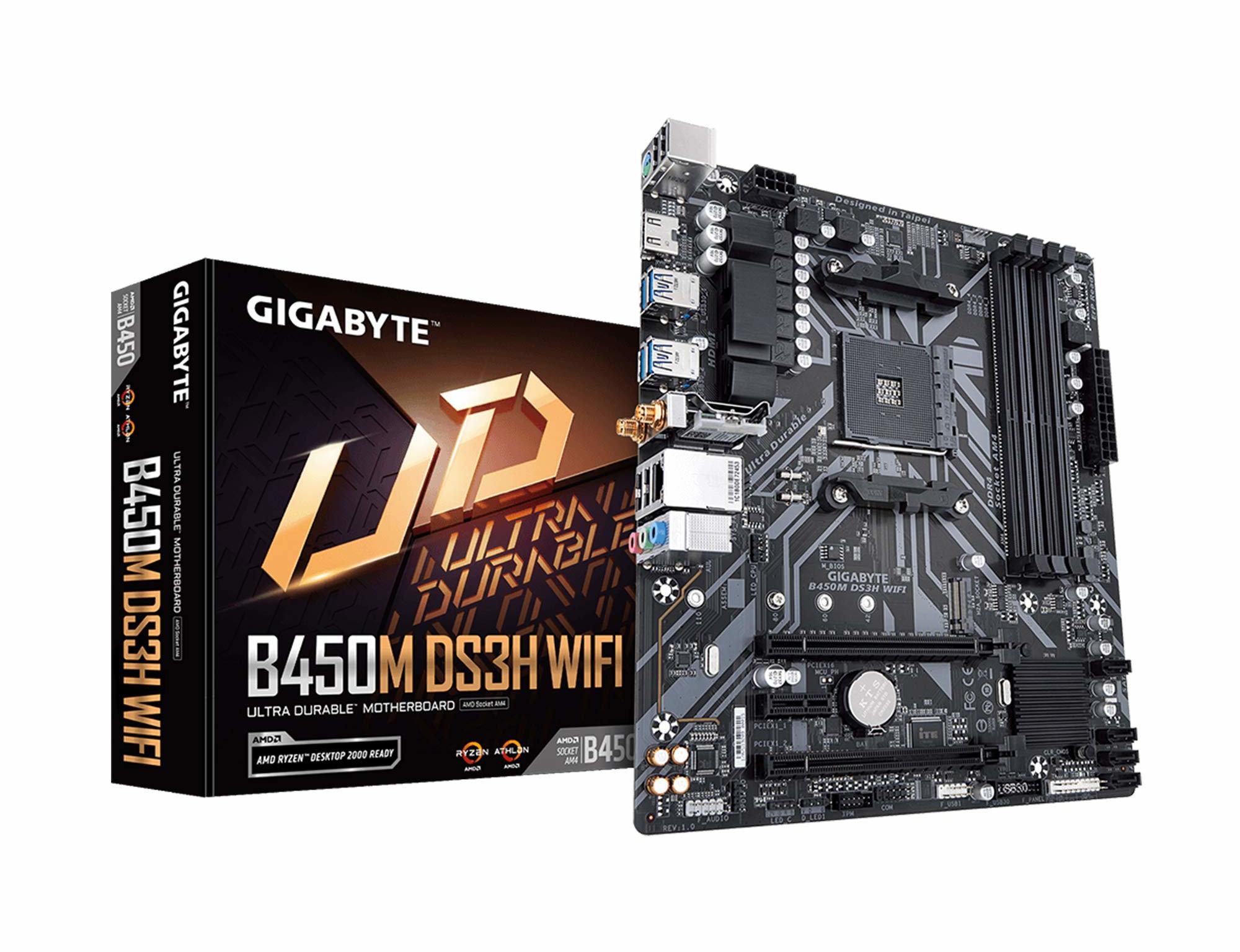 Gigabyte B450M DS3H WIFI Micro ATX AM4 Motherboard