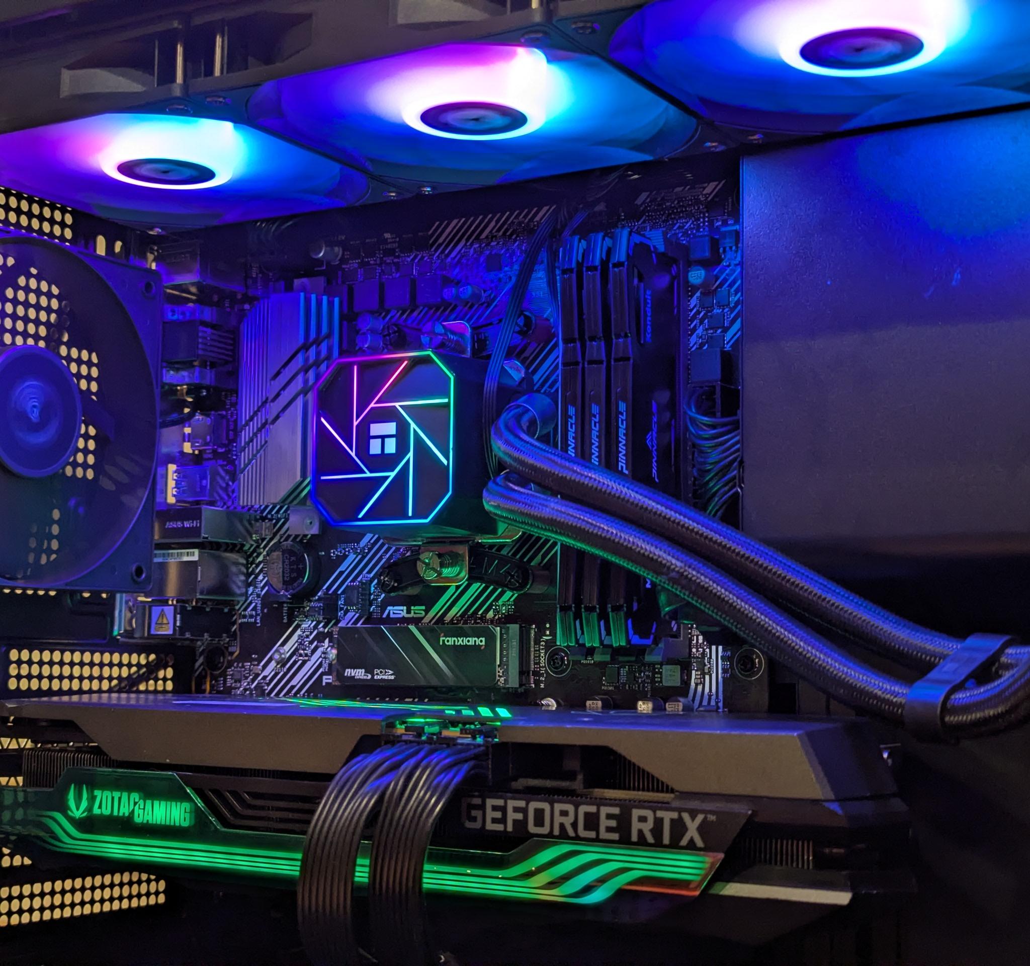 🌲 Ryzen 5 5600 • RTX 3080 • 32GB RAM • 1TB NVMe • RGB + Wood Case