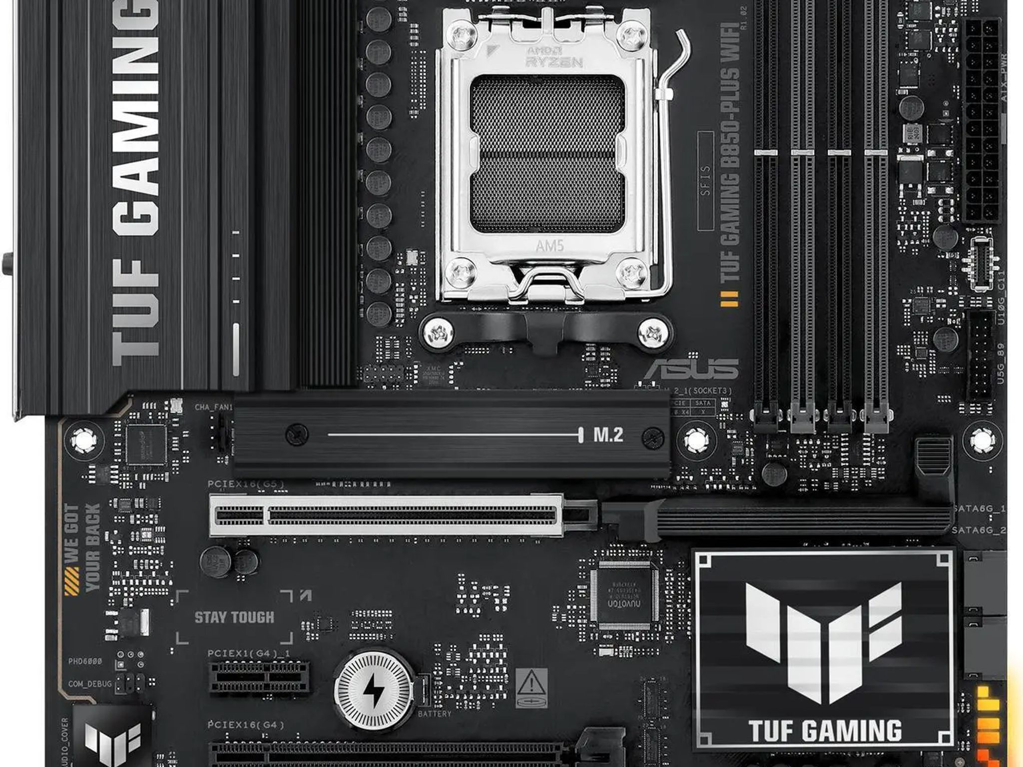 ASUS TUF GAMING B850-PLUS WIFI AMD AM5 ATX DDR5 Desktop Motherboard