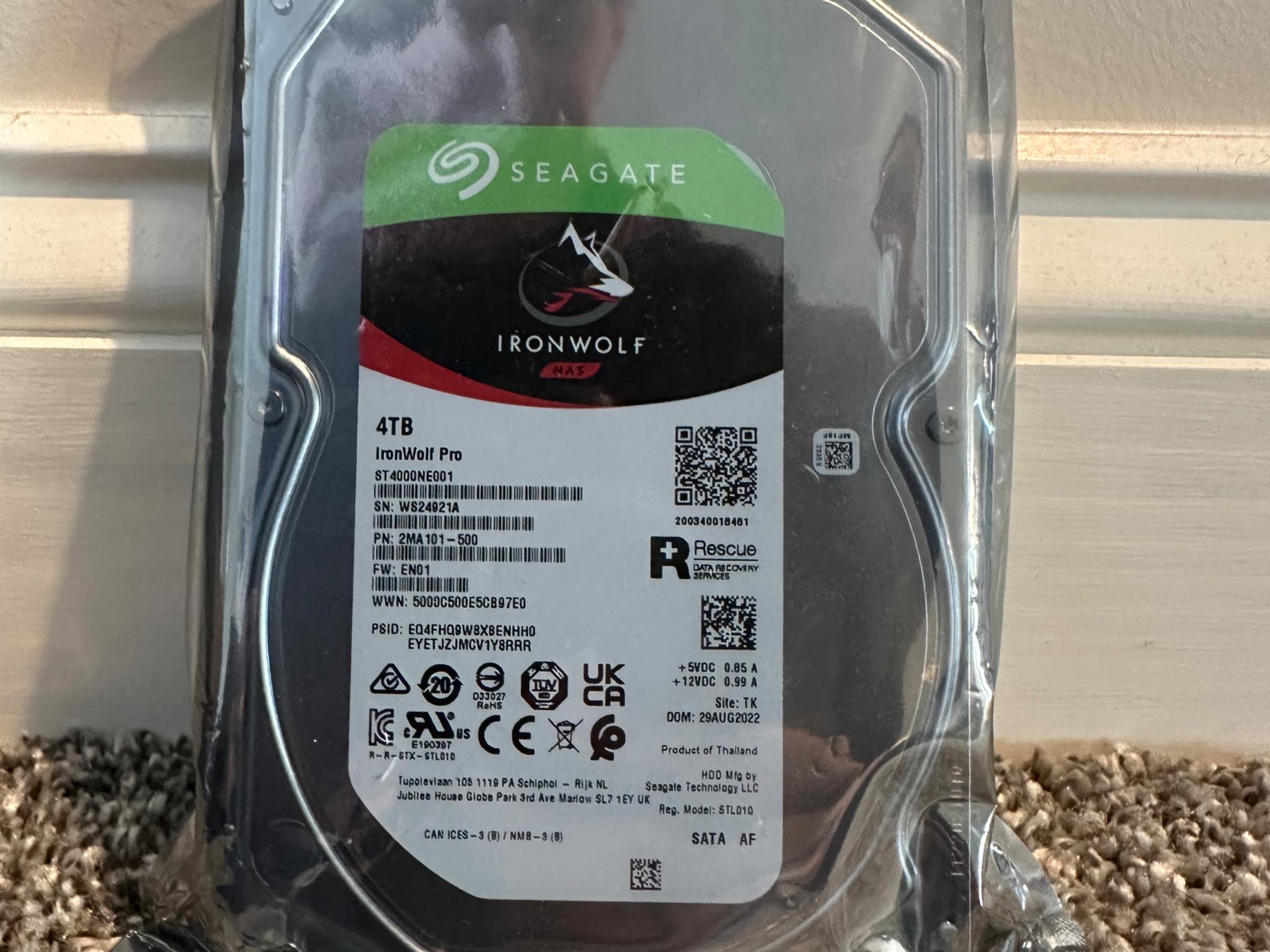 4TB IronWolf Pro HDD