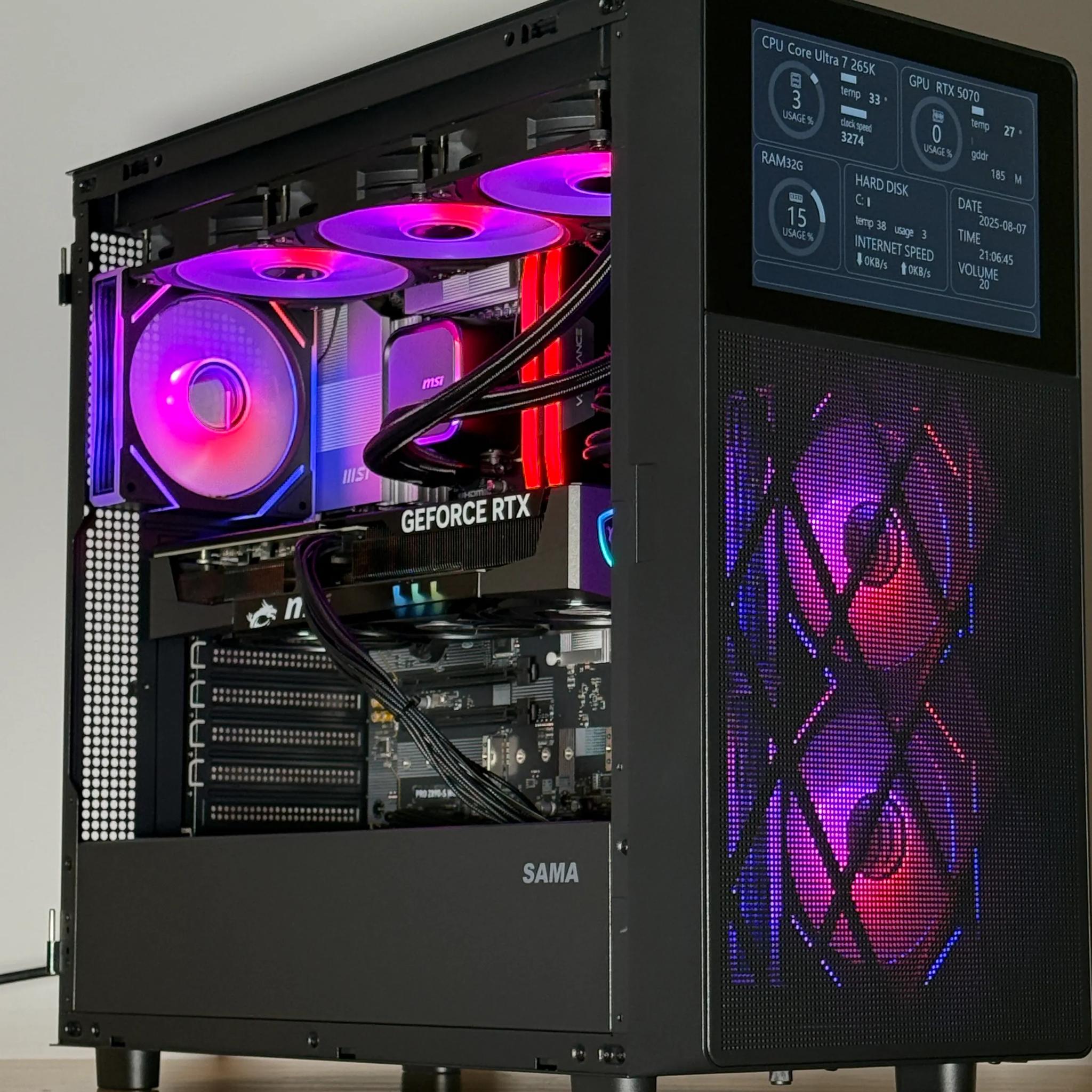 RTX 5070 Intel Core Ultra 7 265k Gaming PC