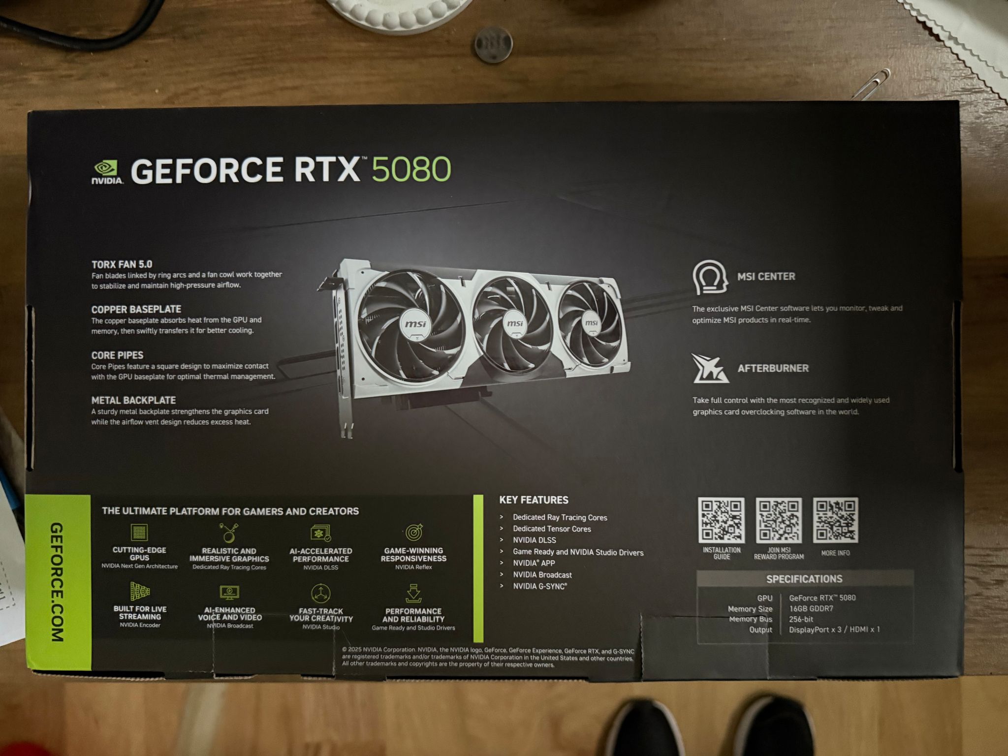MSI RTX5080 Ventus OC Plus