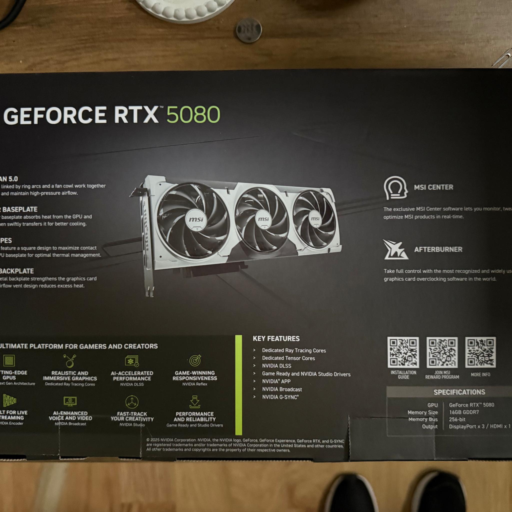 MSI RTX5080 Ventus OC Plus