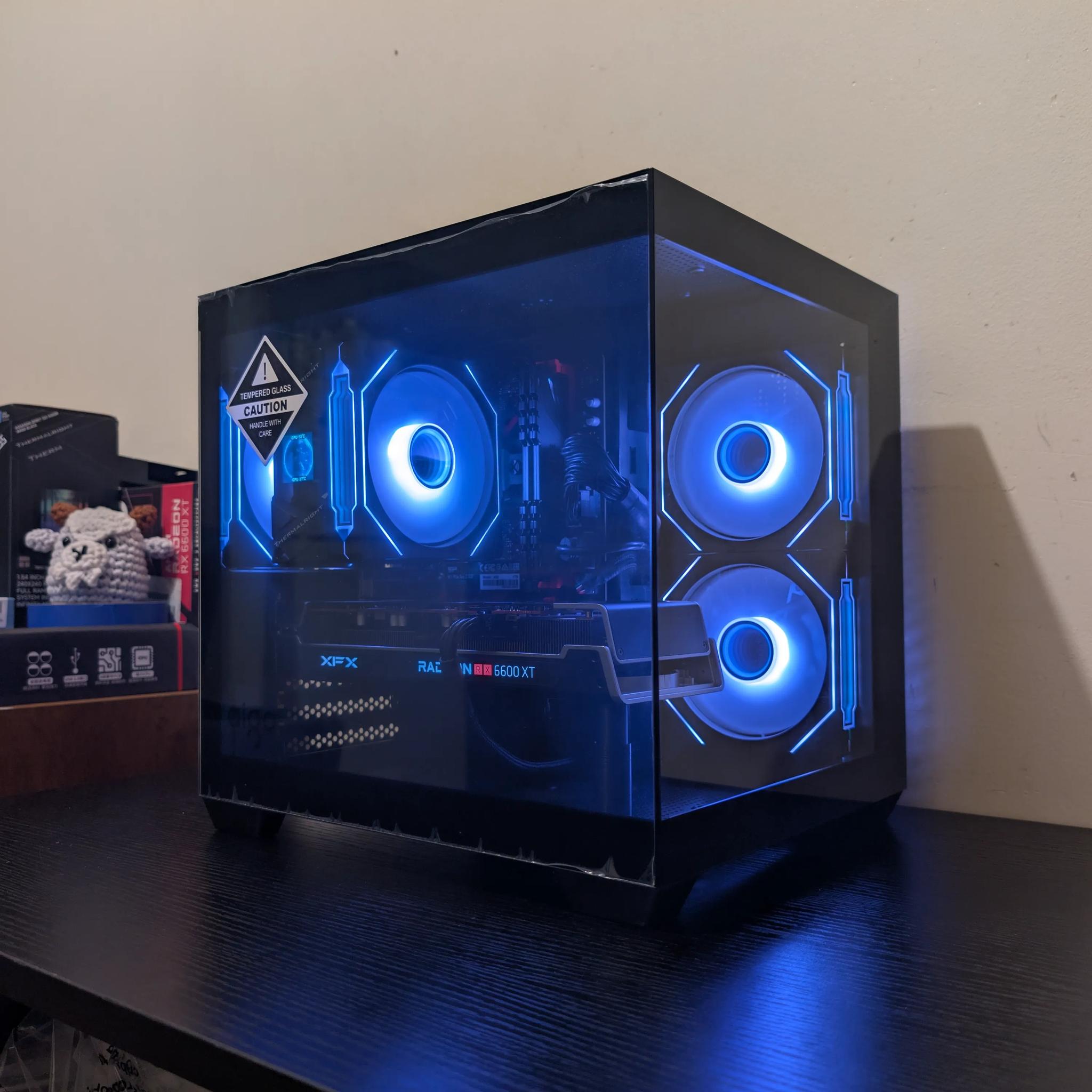 🐦‍⬛ Black RGB Gaming PC | RX 6600XT | Ryzen 5 3600 | 1TB SSD | 16GB RAM | WiFi & Bluetooth 🐦‍⬛