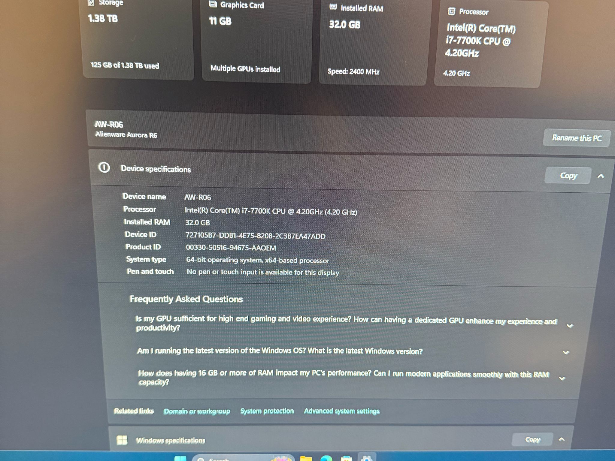Alienware Aurora R6