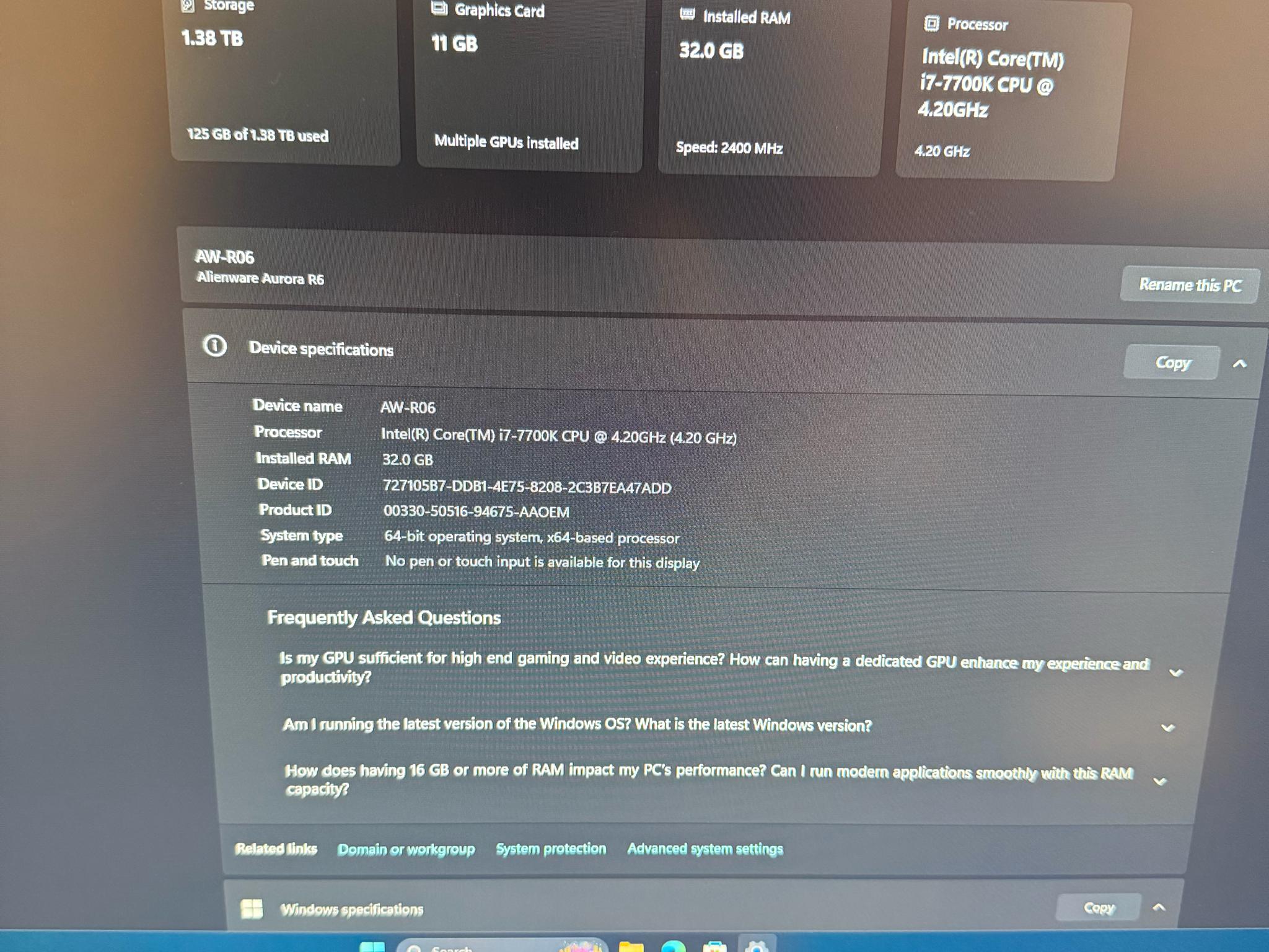 Alienware Aurora R6