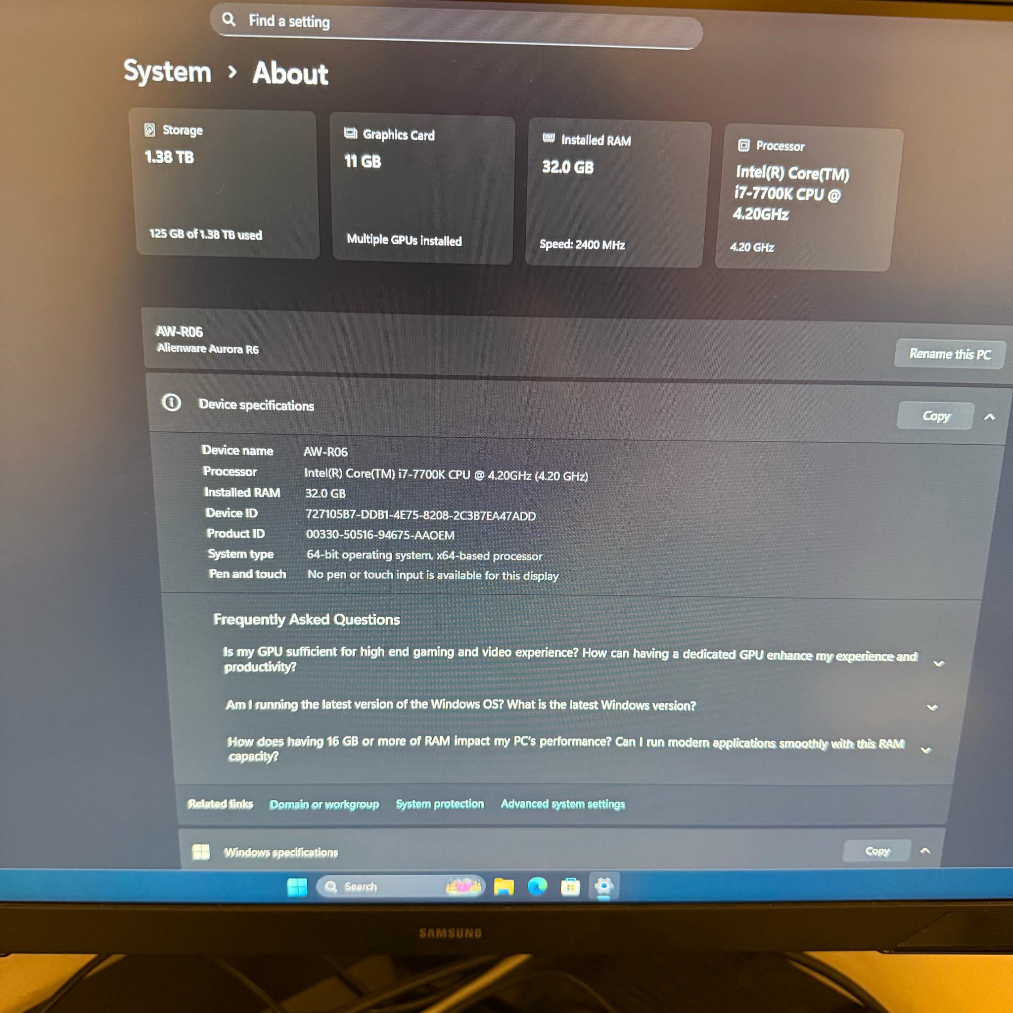 Alienware Aurora R6
