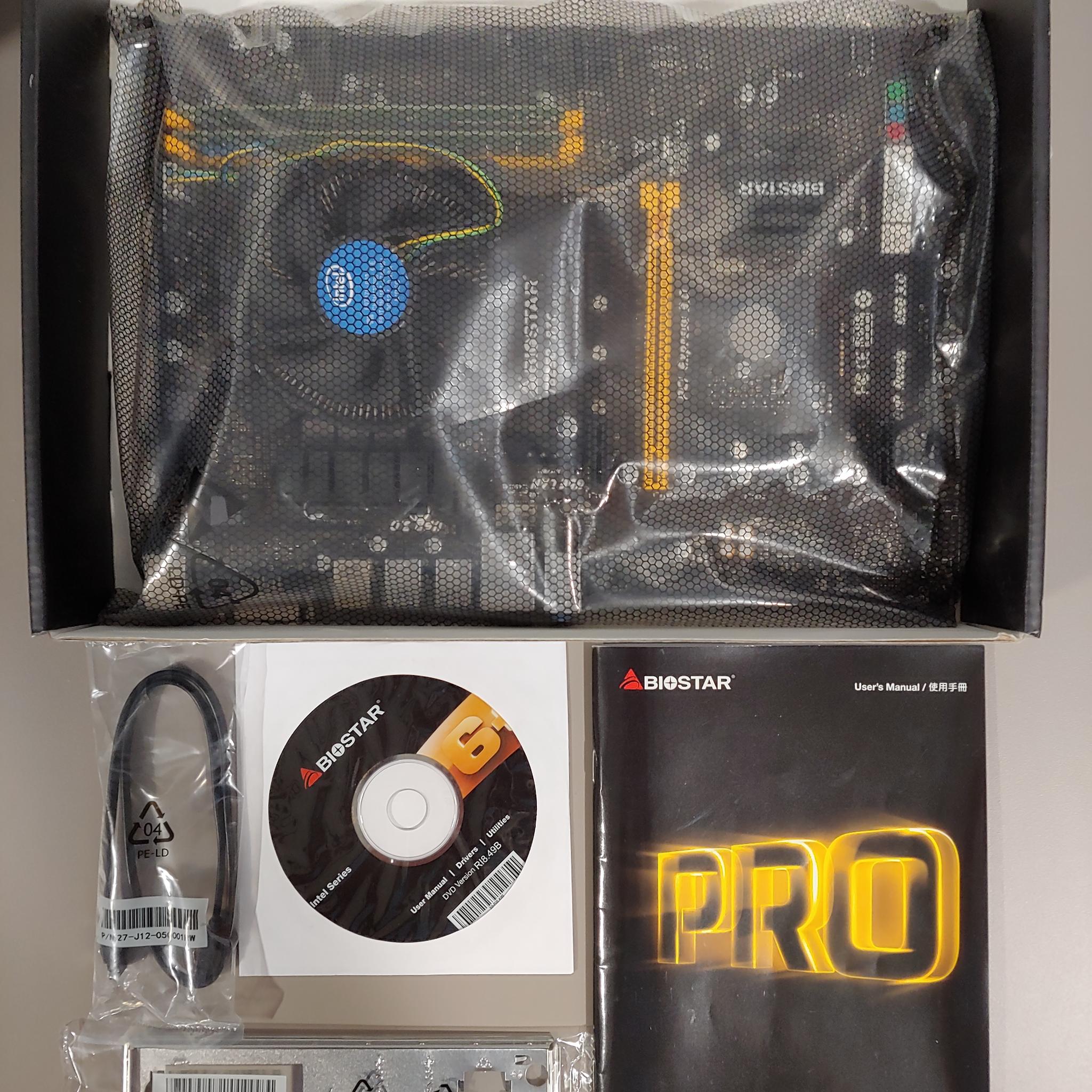 BIOSTAR TB250-BTC + Pentium G4560 + 8GB DDR4 – Tested Working – Box