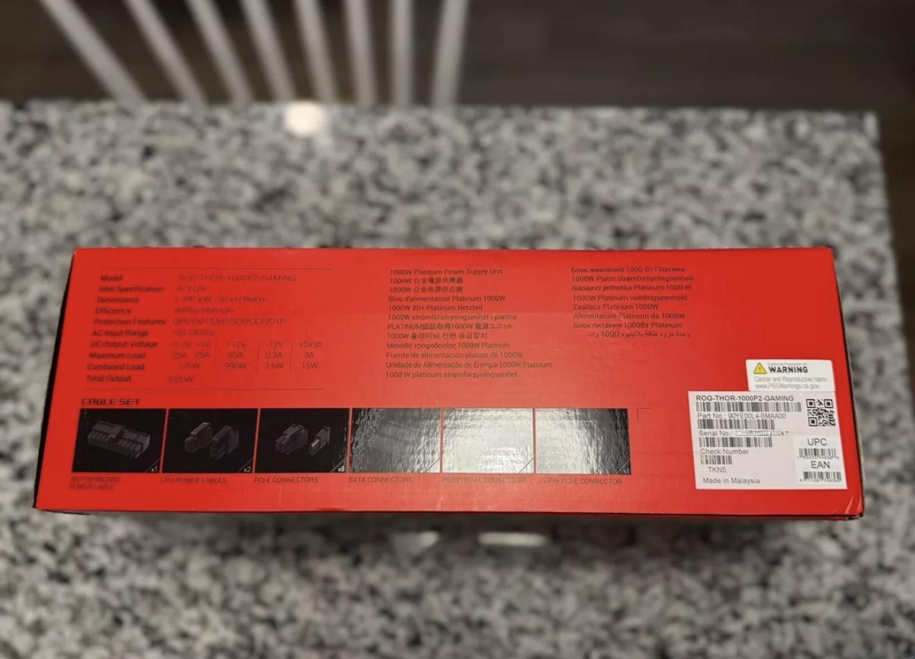 Asus ROG Thor 1000W Platinum II, ROG-THOR-1000P2-GAMING, Power Supply