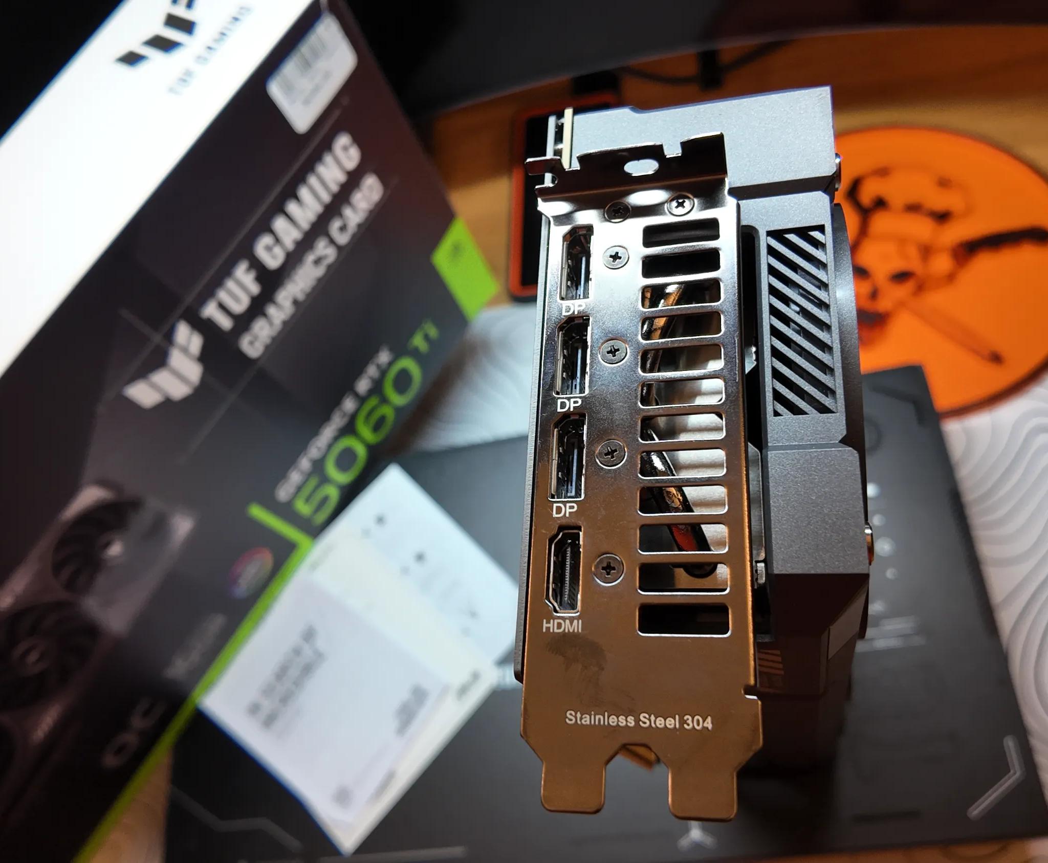 ASUS NVIDIA GeForce RTX 5060 Ti TUF Overclocked Triple Fan 16GB GDDR7 PCIe 5.0 Graphics Card