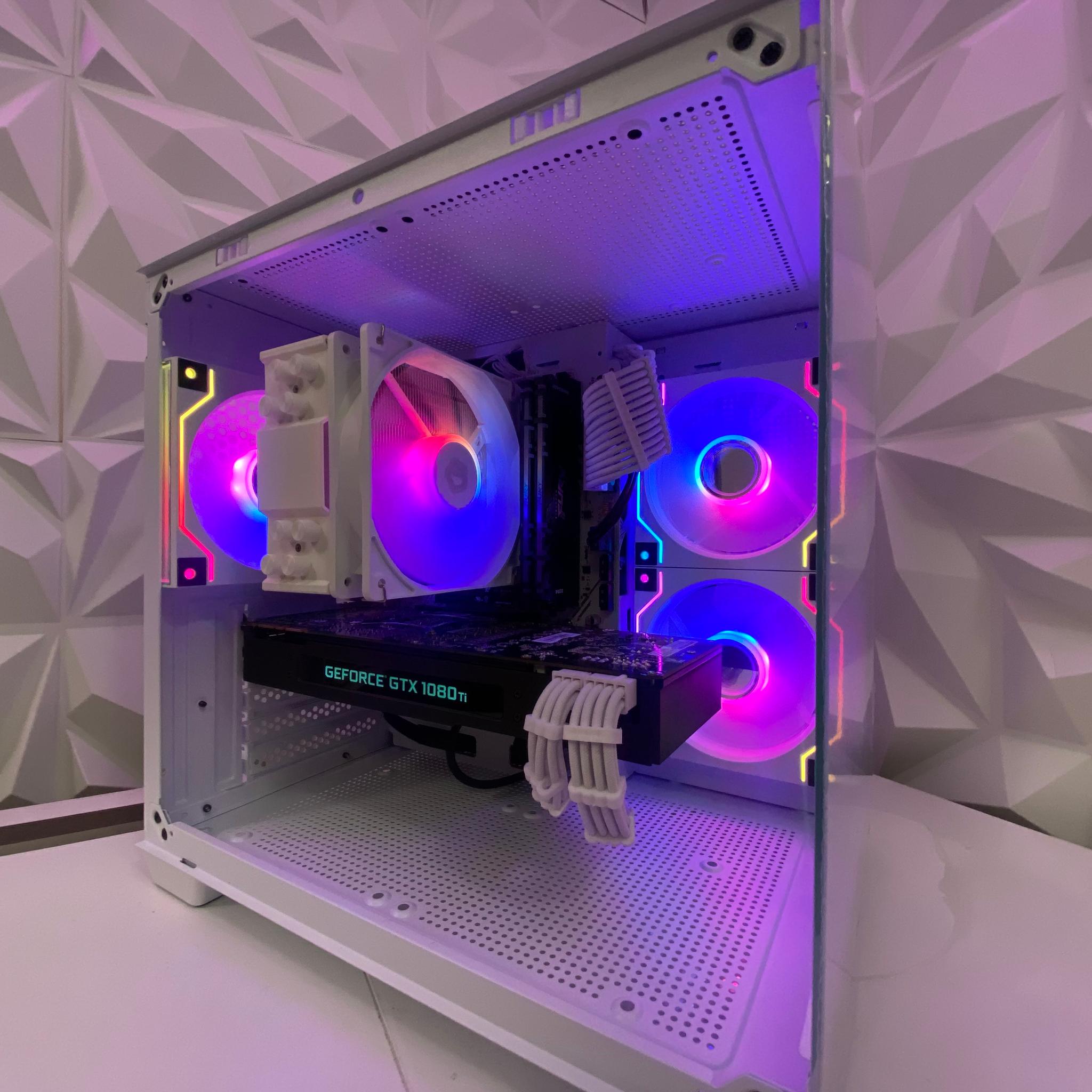 🎅🎅 White Elite Build – Ryzen 5 3600 + GTX 1080 Ti 11GB | 1080p/1440p High FPS Ready