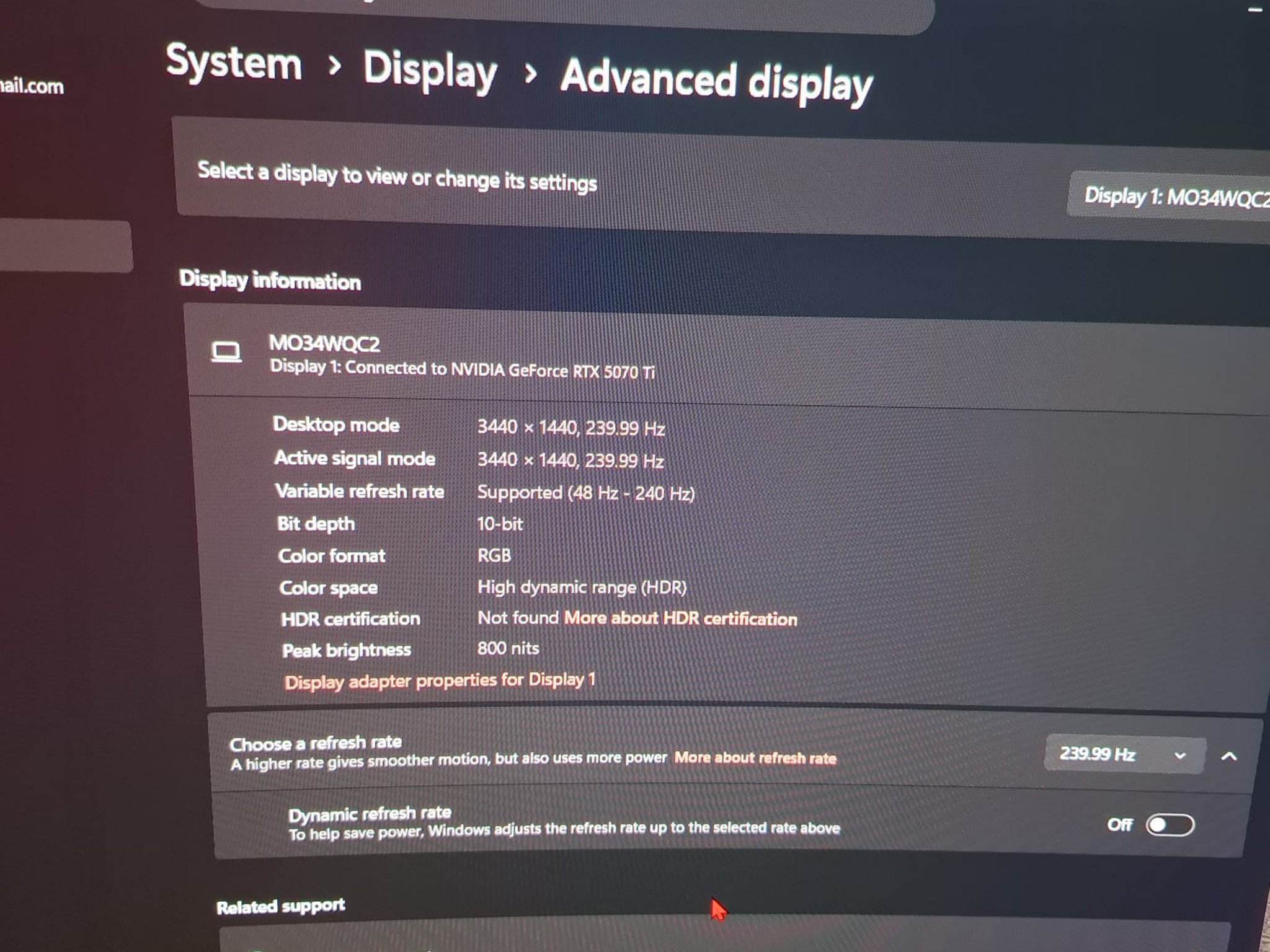 Gigabyte MO34WQC2 34" WQHD OLED 240Hz