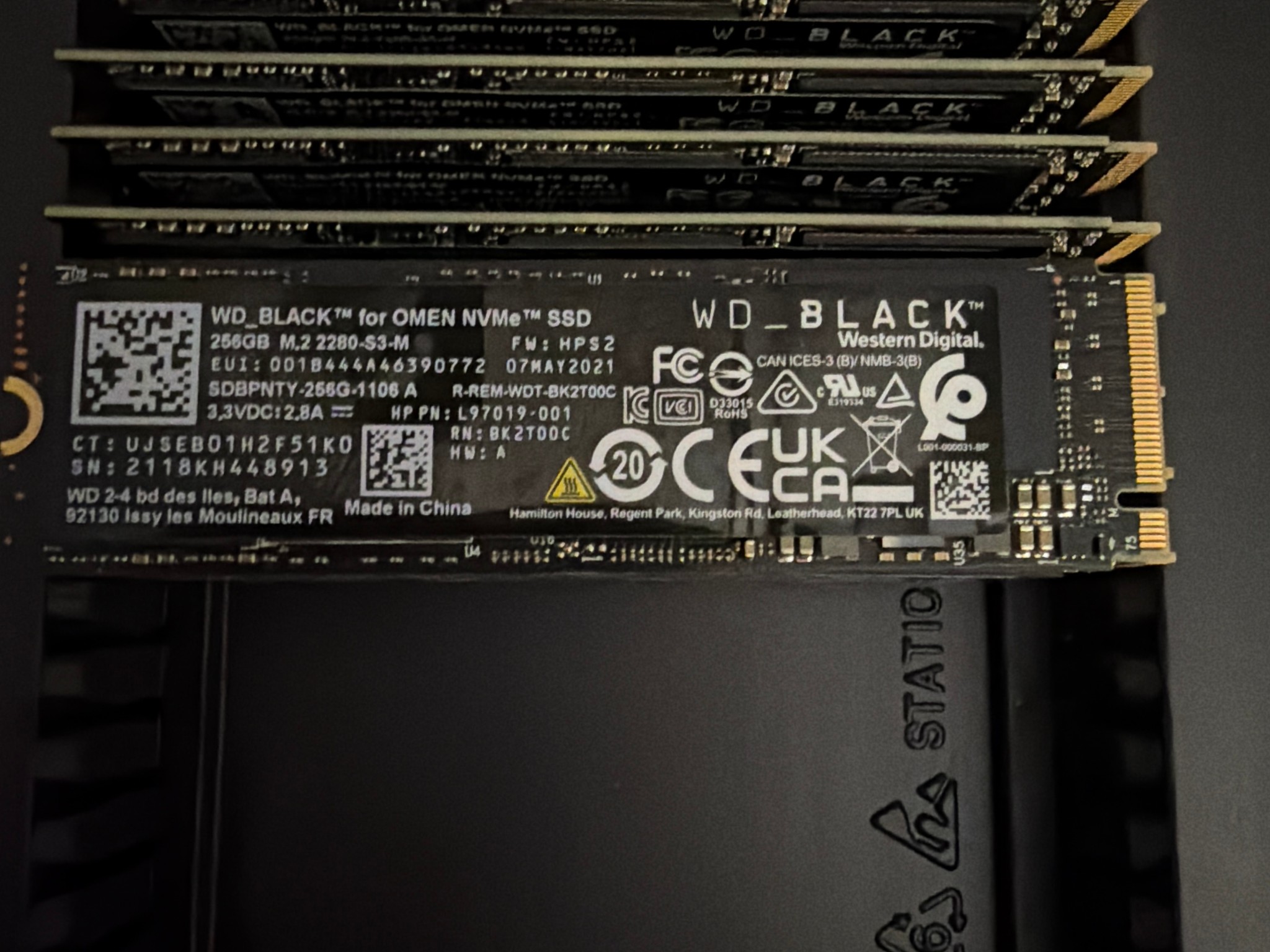 New Tested WD Black NVME M.2 2280 256GB SSD