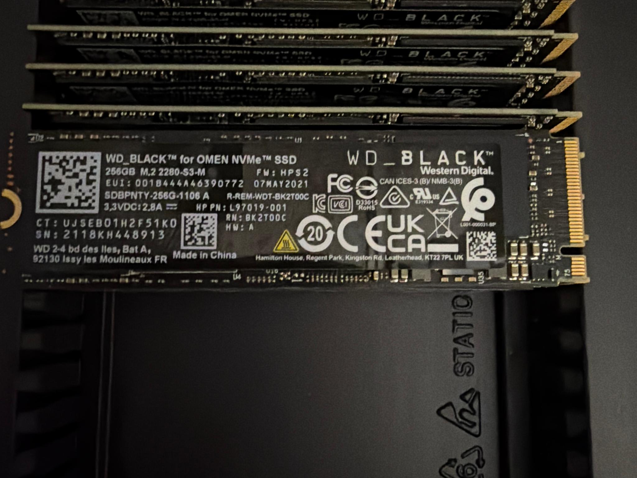 New Tested WD Black NVME M.2 2280 256GB SSD