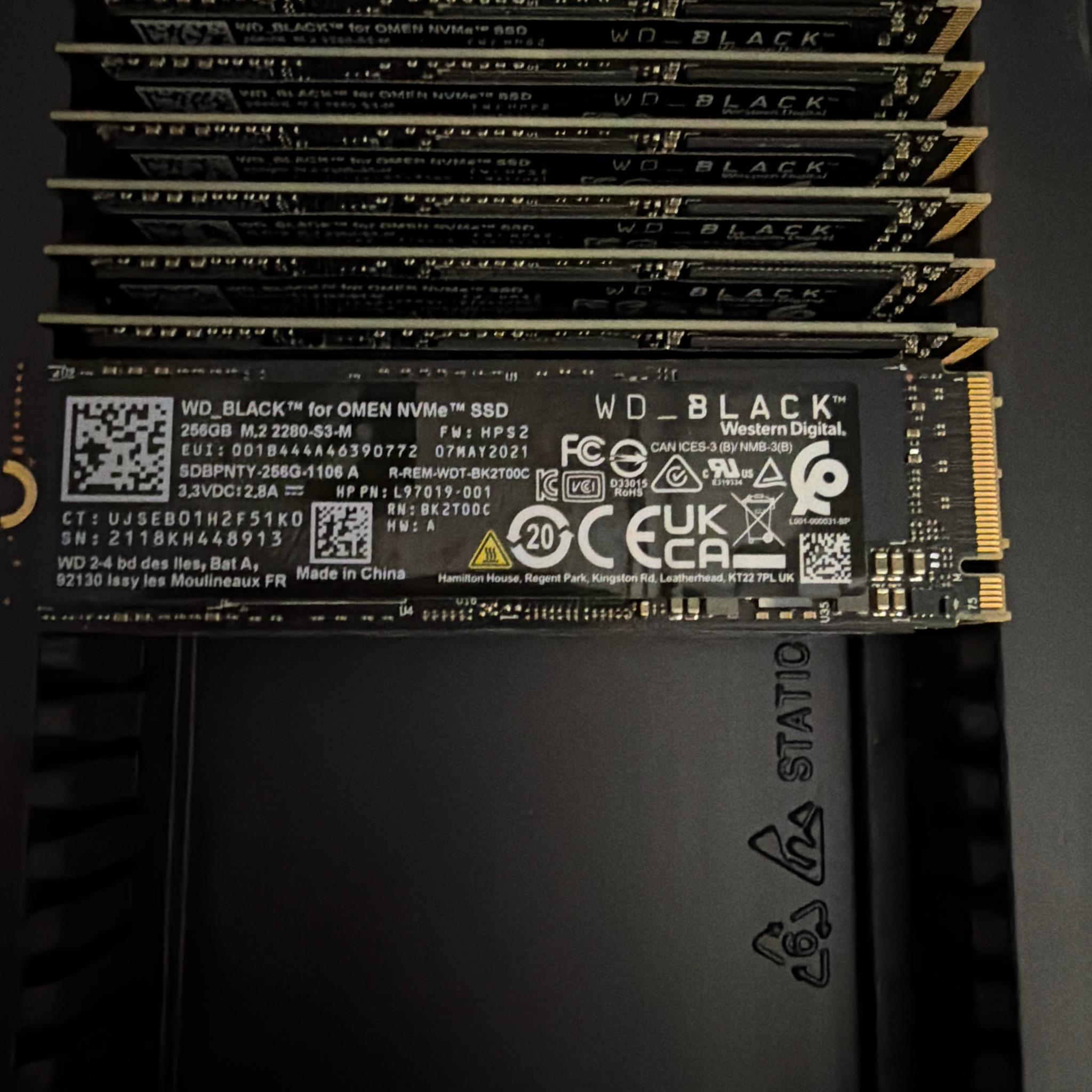 New Tested WD Black NVME M.2 2280 256GB SSD