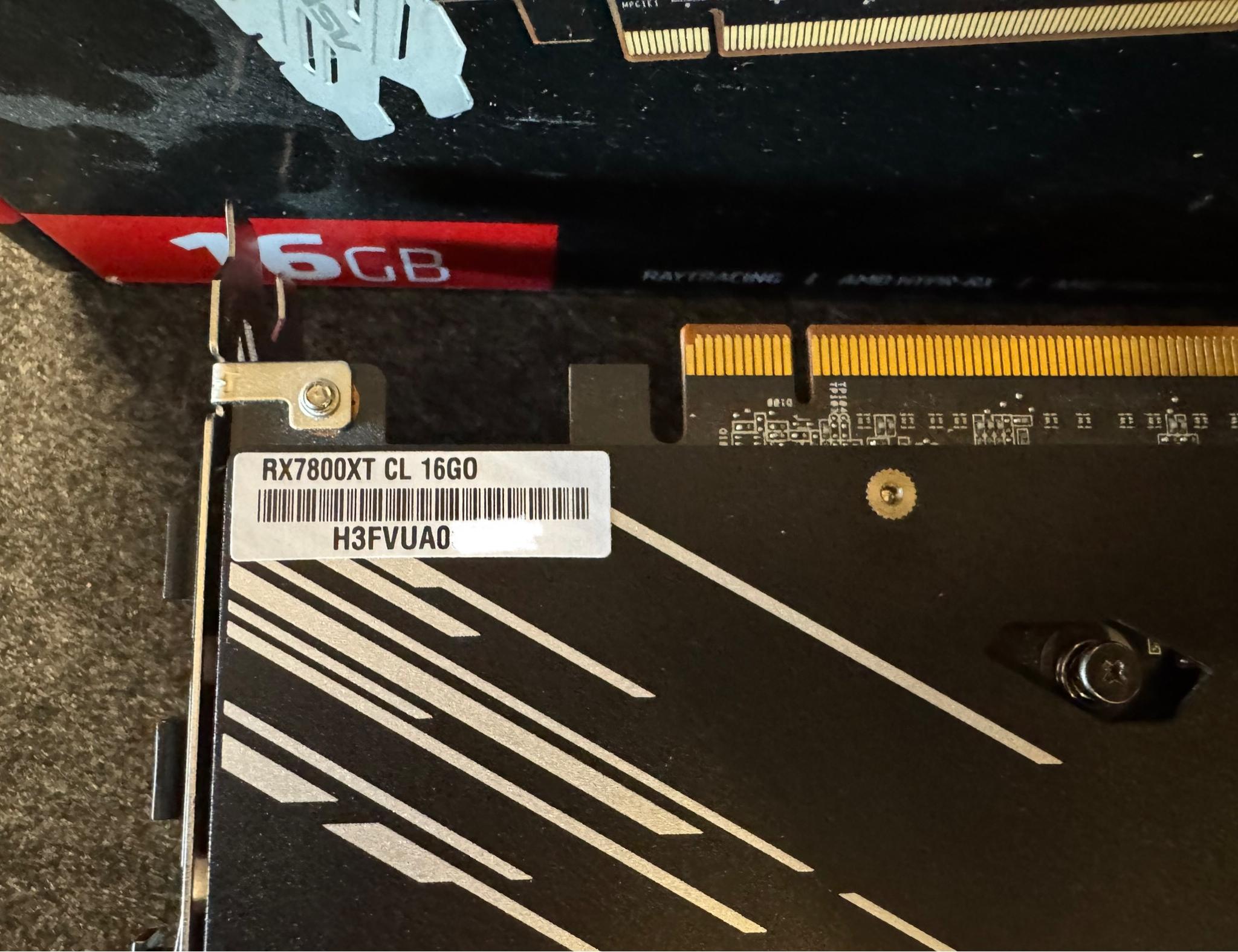 ASRock AMD Radeon 7800 XT Challenger OC Edition 16gb