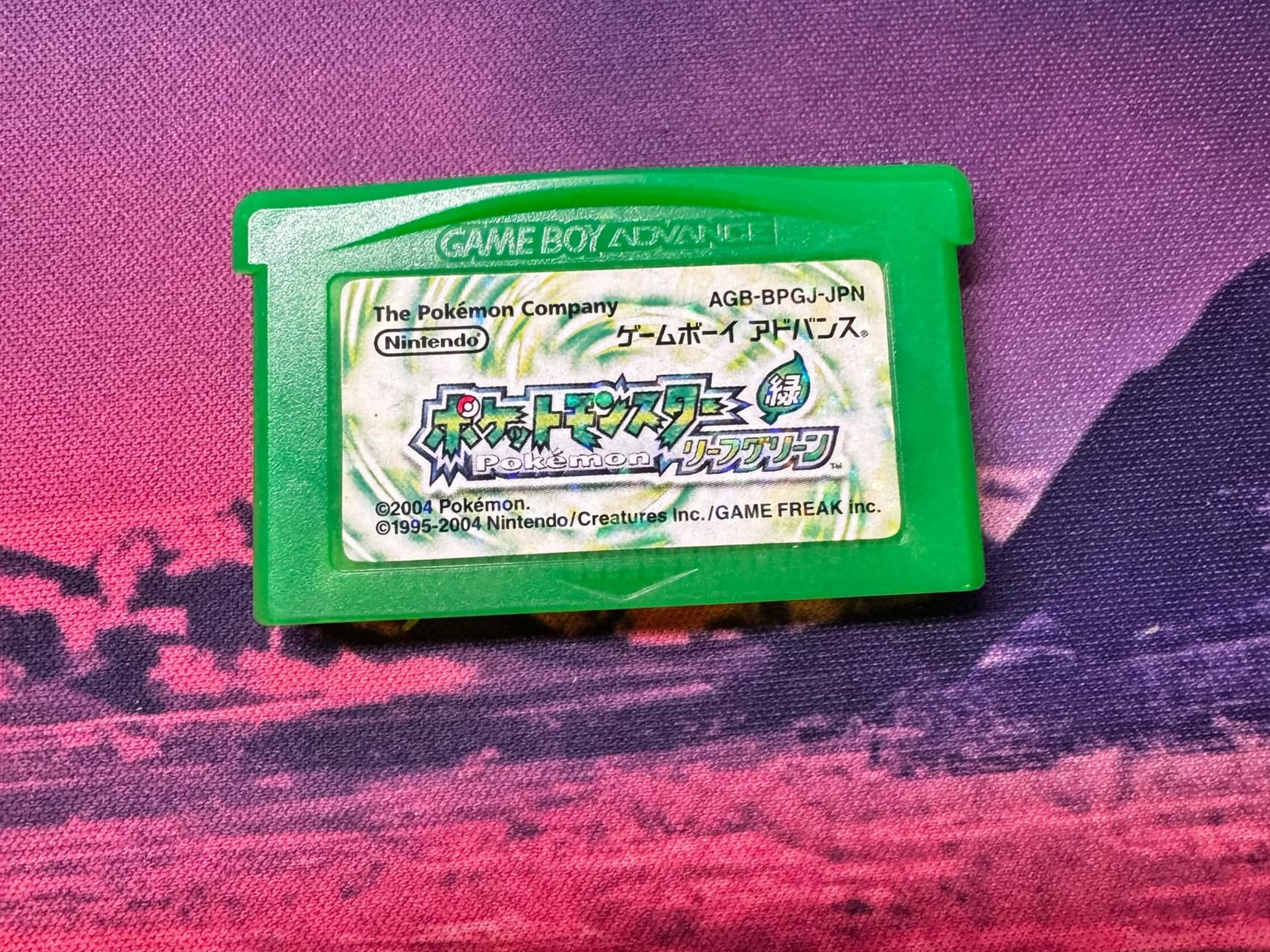 Authentic Japanese Pokemon Leaf Green Version, Cleaned & Tested