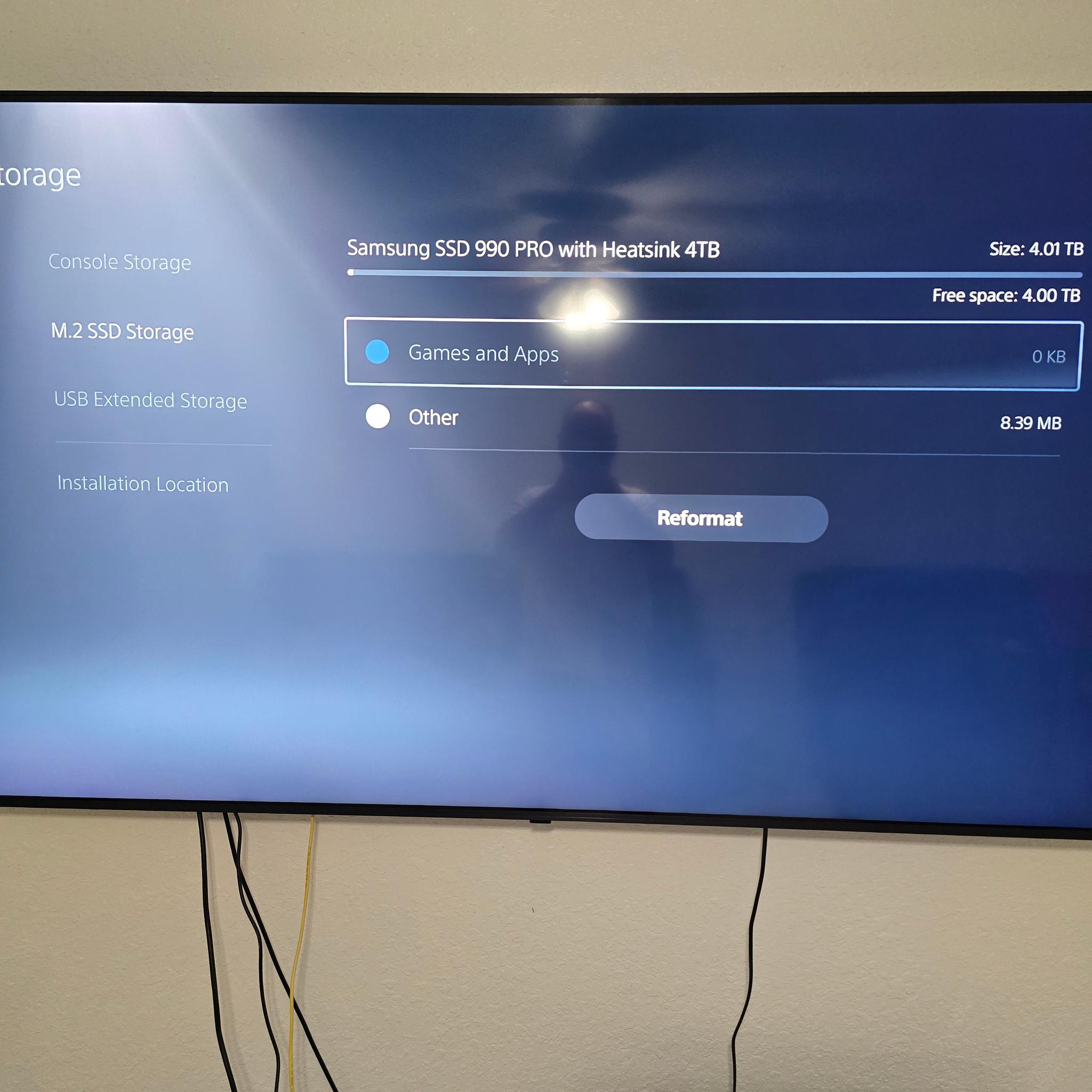 Samsung 990 Pro w/Heatsink 4TB