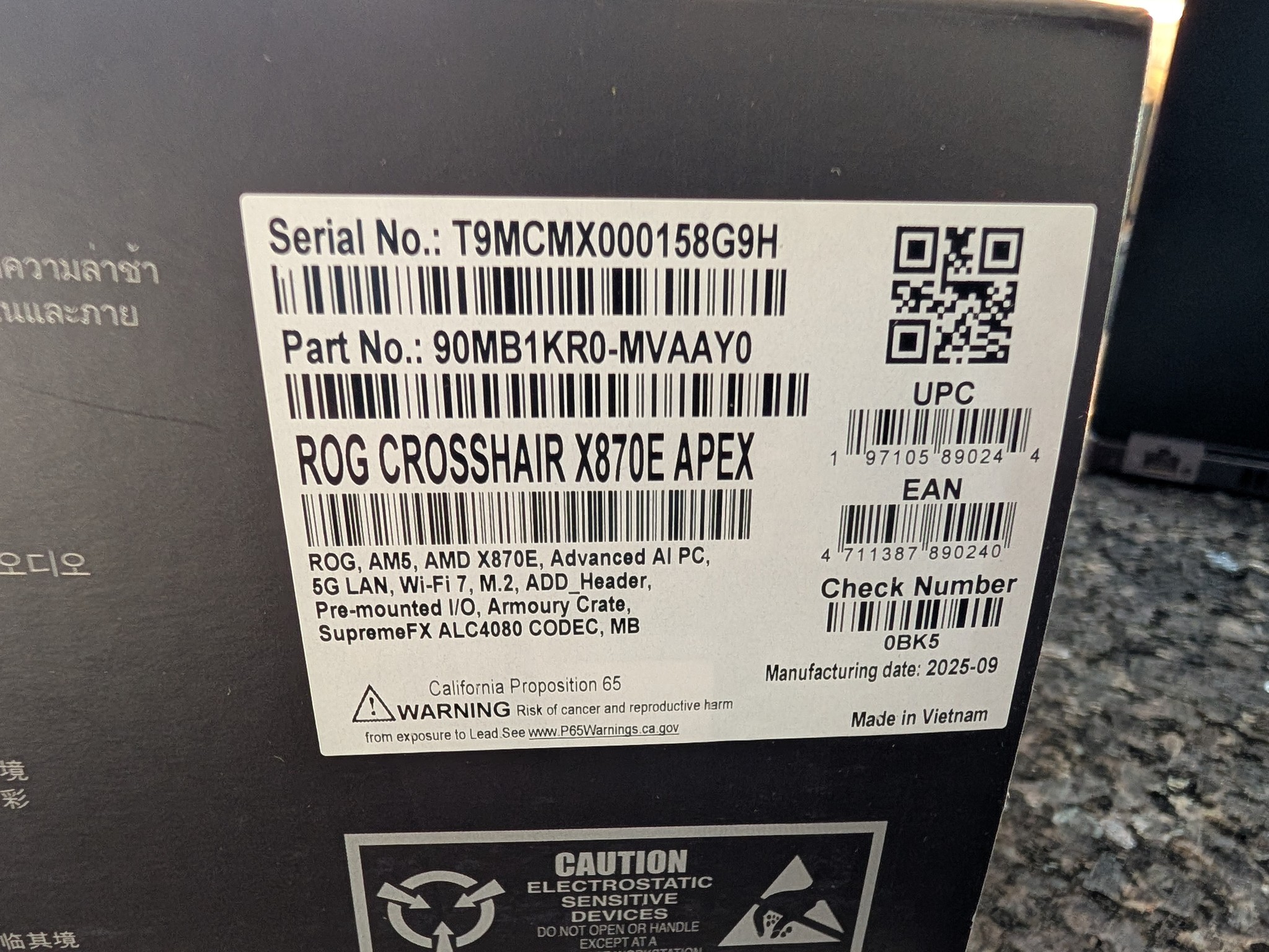 🔴 BRAND NEW 🔴 ASUS ROG Crosshair X870E APEX - Ultimate OC Motherboard AMD AM5 ATX Wi-Fi 7