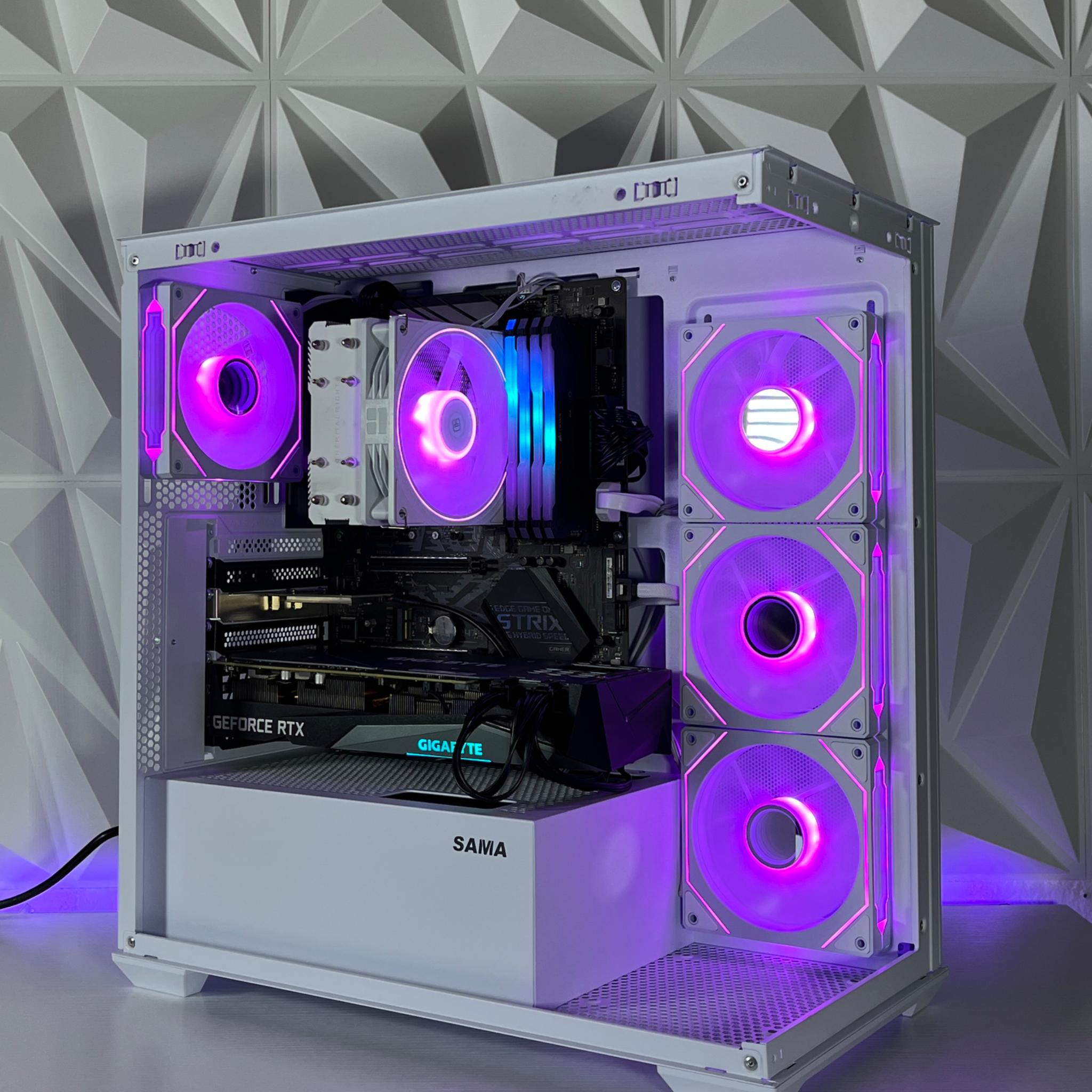 RTX 3070 OC, Ryzen 7 3700X, 32GB RAM | White RGB Gaming Computer