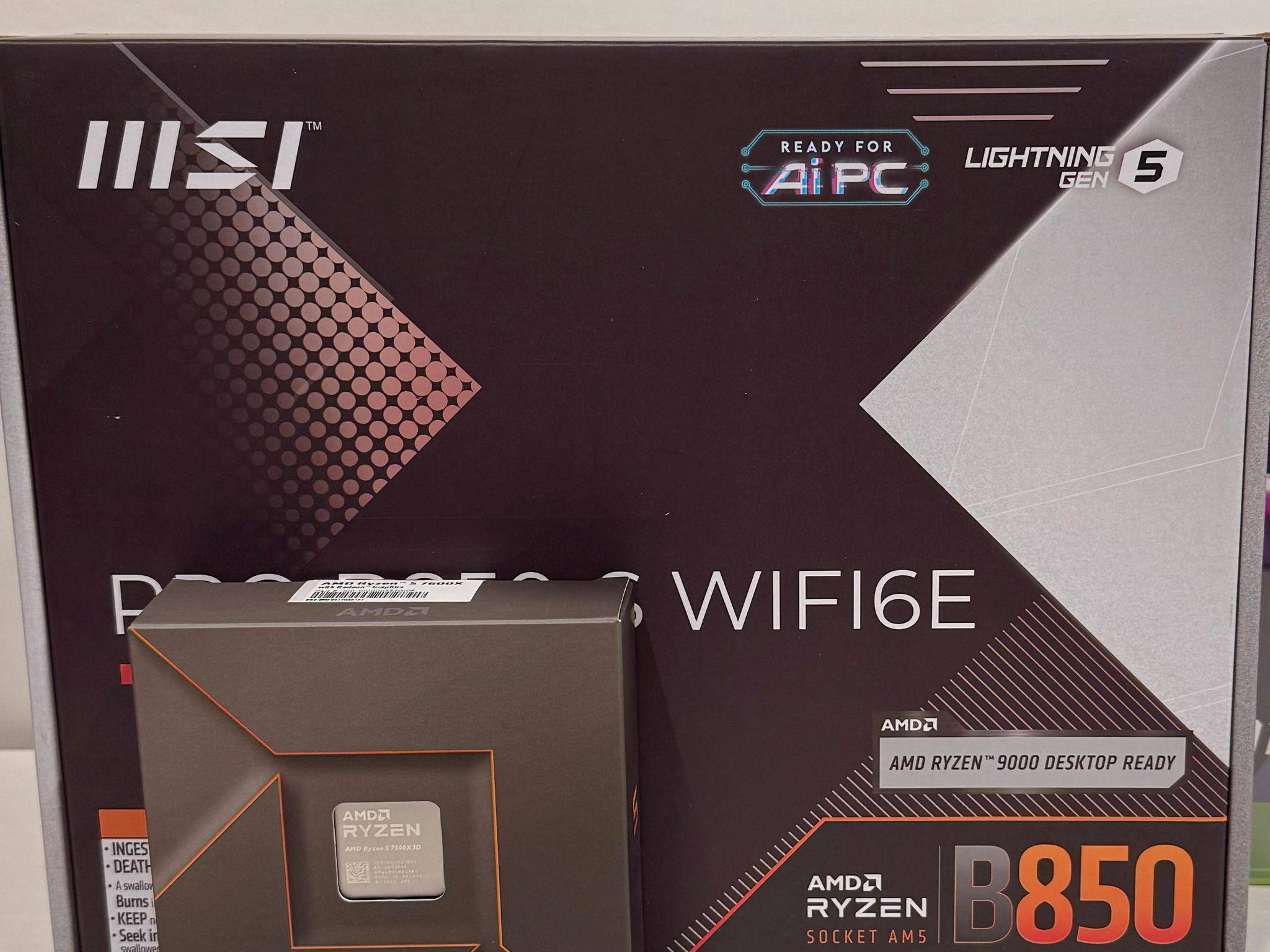 RYZEN 5 7500X3D Combo - MSI PRO B850-S Motherboard