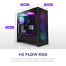 NZXT - H5 Flow RGB 2024 Compact ATX Mid-Tower Airflow PC Case - Black