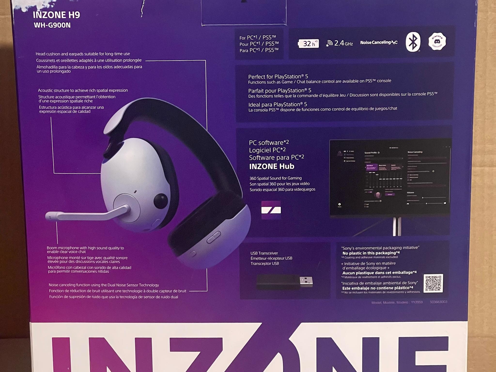 Used, Sony INZONE H9 Wireless Gaming Headset