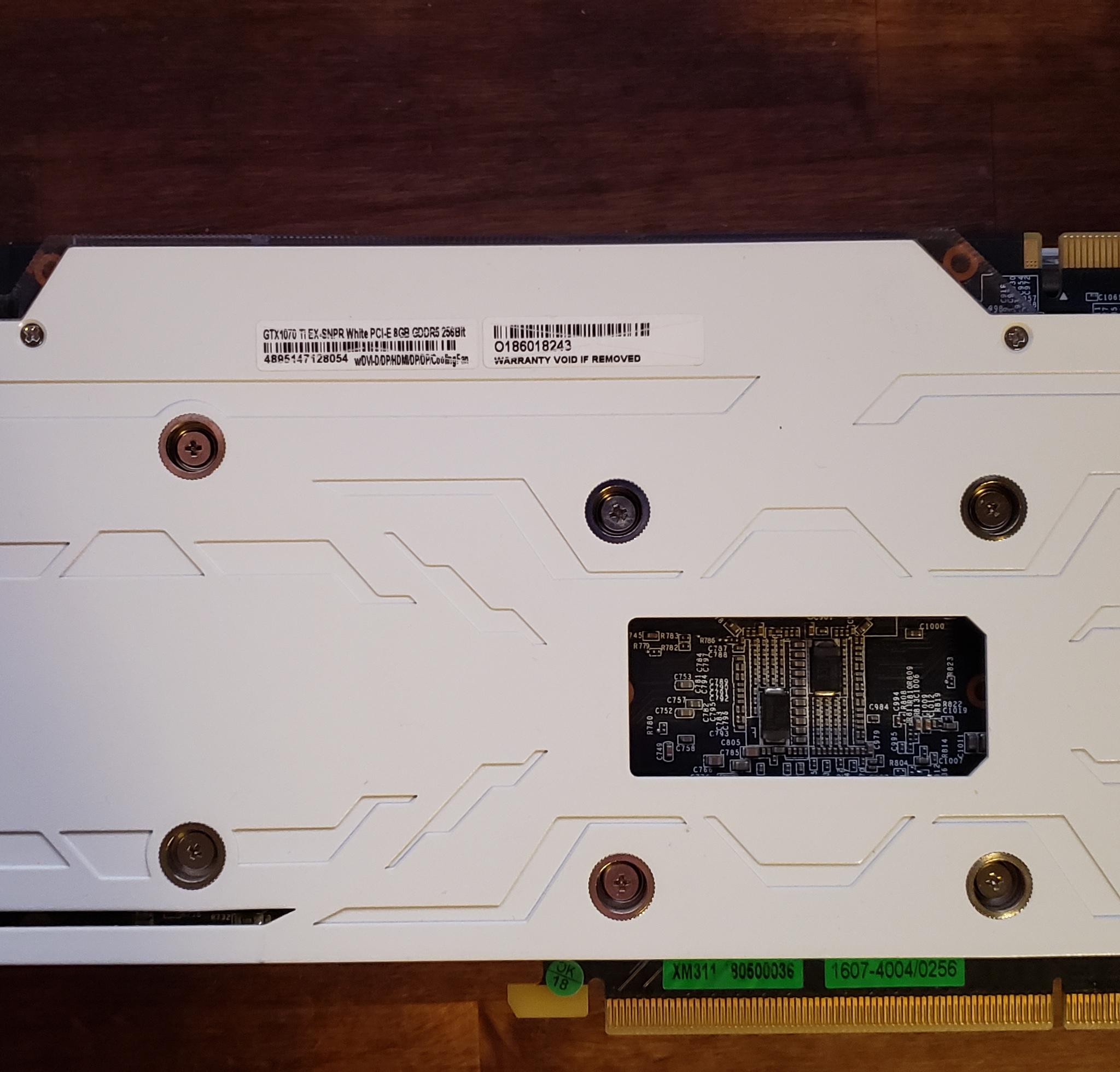 GALAX GTX 1070 Ti EX-SNPR White graphics card