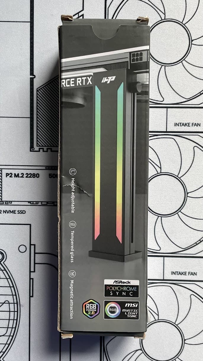 iHTP 5V 3-Pin White ARGB GPU Anti-Sag Brace Holder