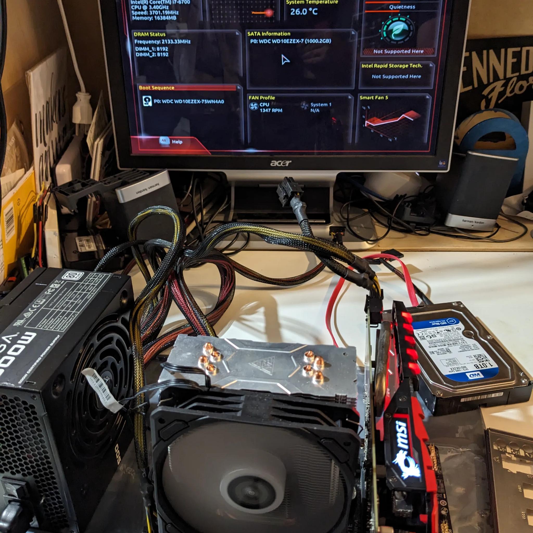 Esports w/ ease: i7-6700, 16GB RAM,GTX 1050 Ti, 1TB HDD, 500W EVGA PS,70 CFM CPU Cooler Bundle!