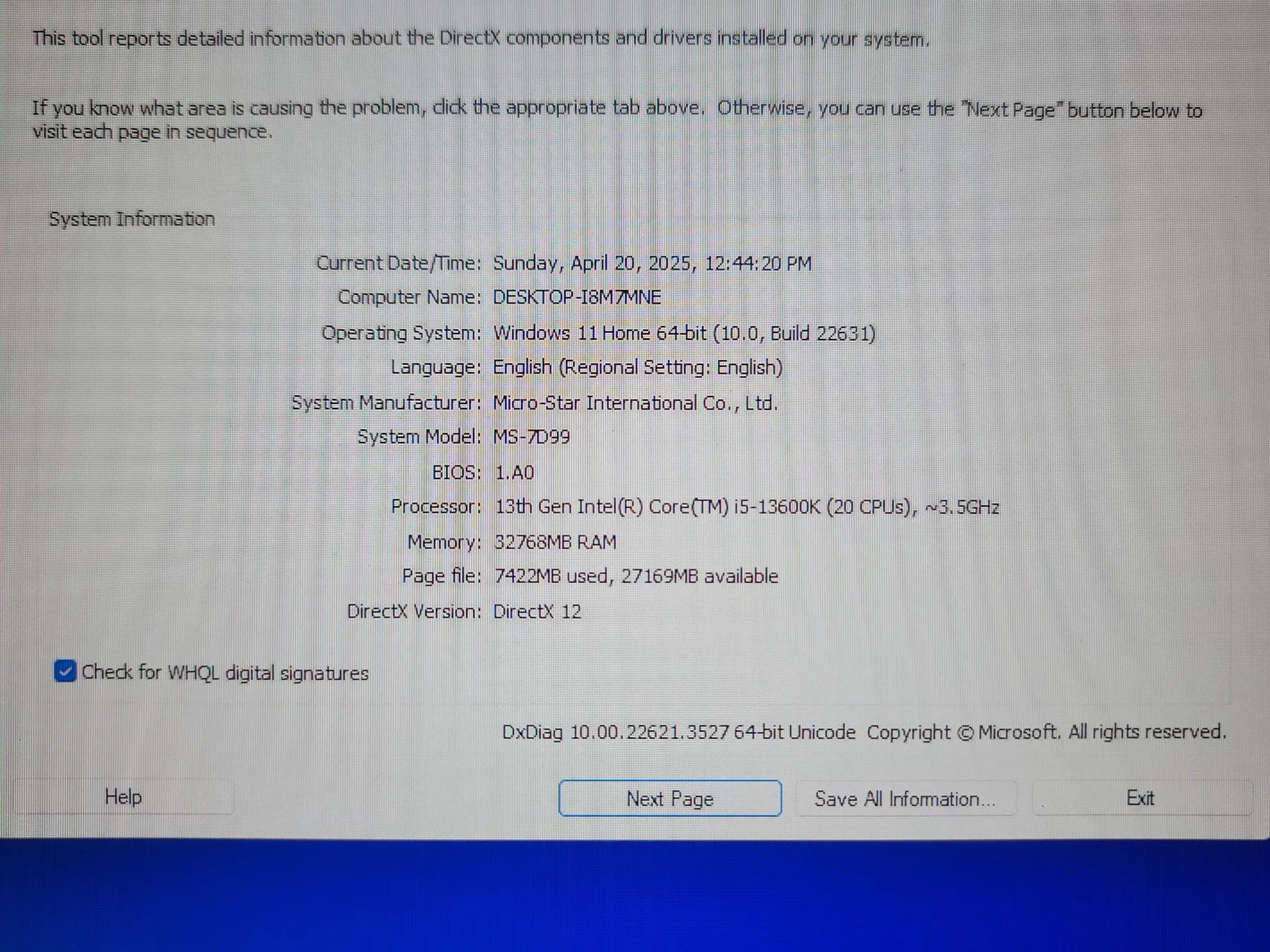 Custom built pc in excellent condition