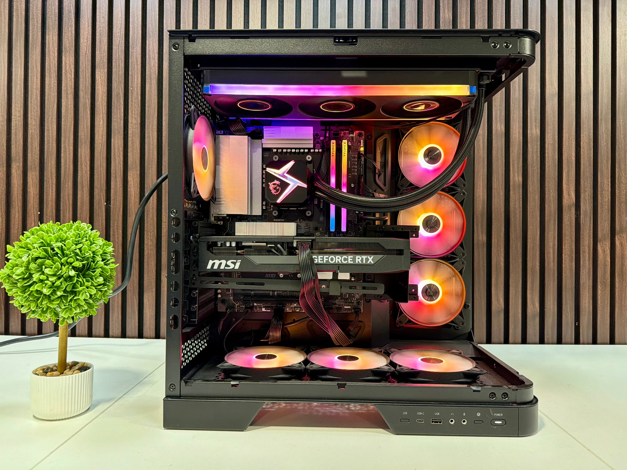 MSI Vision ZS 9NVV-1275US RTX 5080 | Ryzen 9800X3D | 64GB DDR5 | 2TB M.2 | 850 Watt Gold PSU | AIO