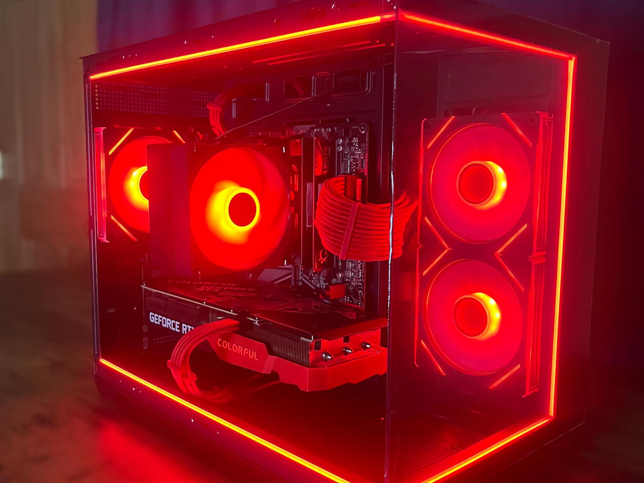 🖤❤️Crimson Forest Gaming PC❤️🖤RTX 3060TI🖤❤️Ryzen 5 5500❤️🖤32GB DDR4🖤❤️1TB NVME SSD❤️🖤