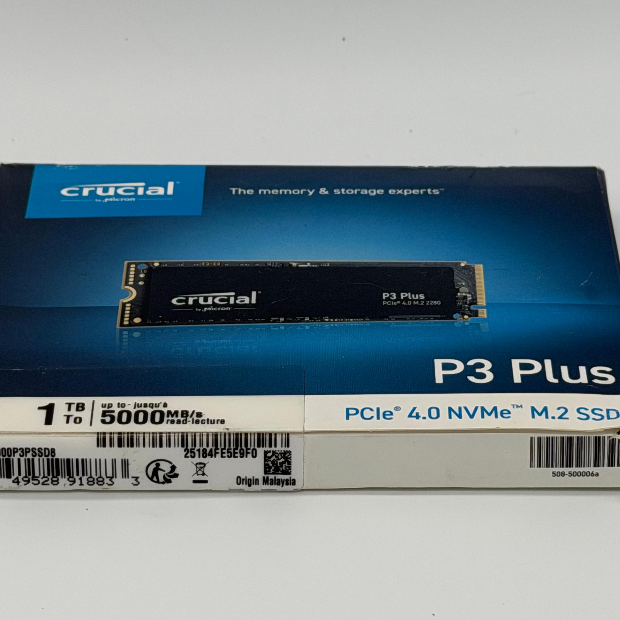 Crucial P3 Plus 1TB NVMe Internal SSD (CT1000P3PSSD8)
