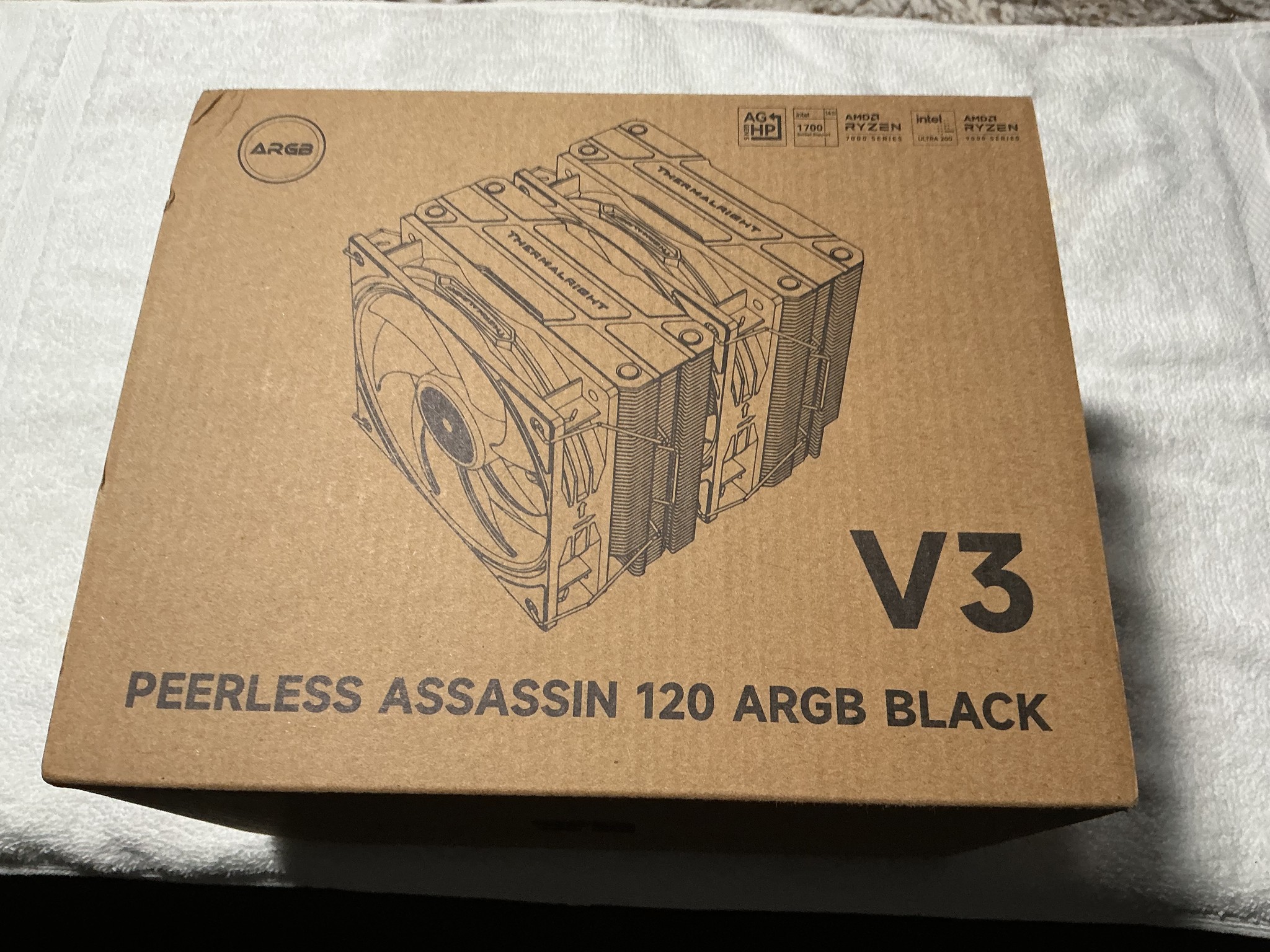 Thermalright Peerless Assassin 120 ARGB Black V3 CPU Air Cooler Dual TL-P12-S Fans for Intel and AMD