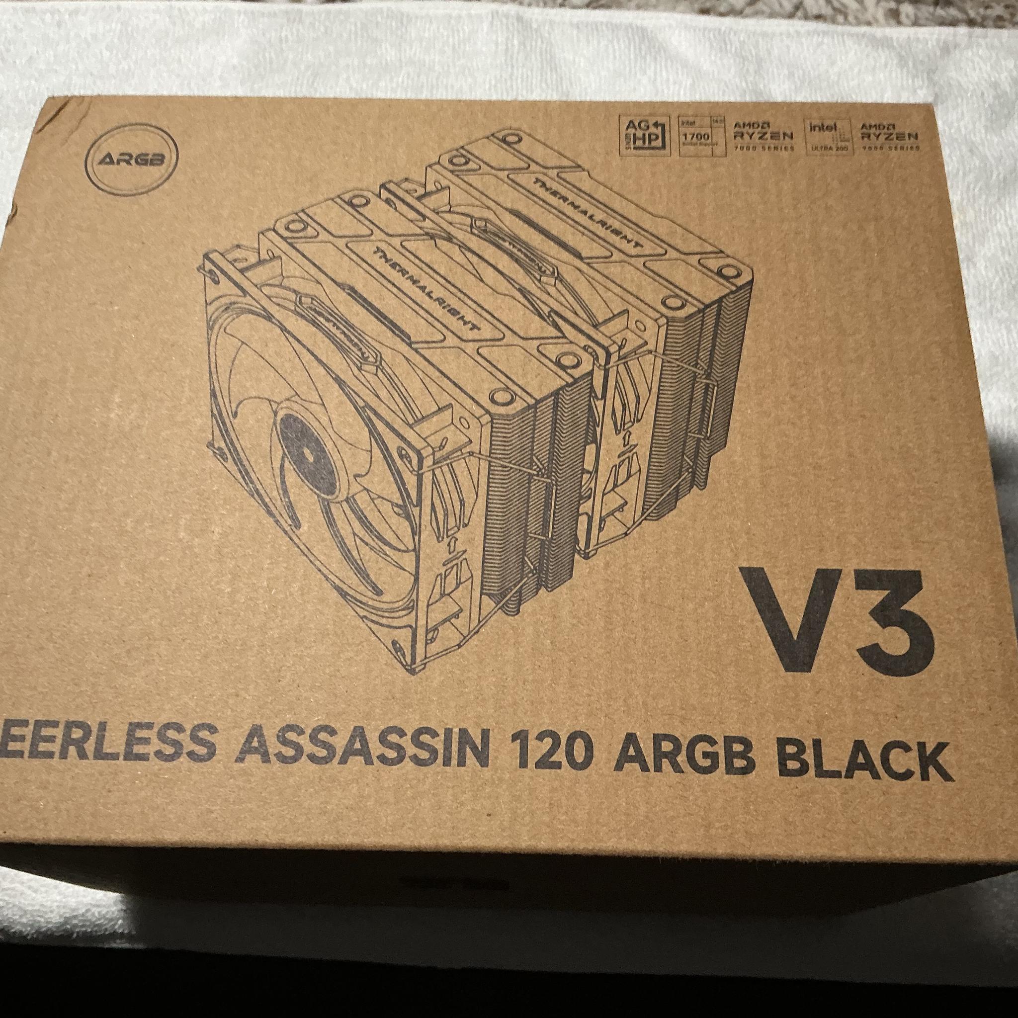 Thermalright Peerless Assassin 120 ARGB Black V3 CPU Air Cooler Dual TL-P12-S Fans for Intel and AMD