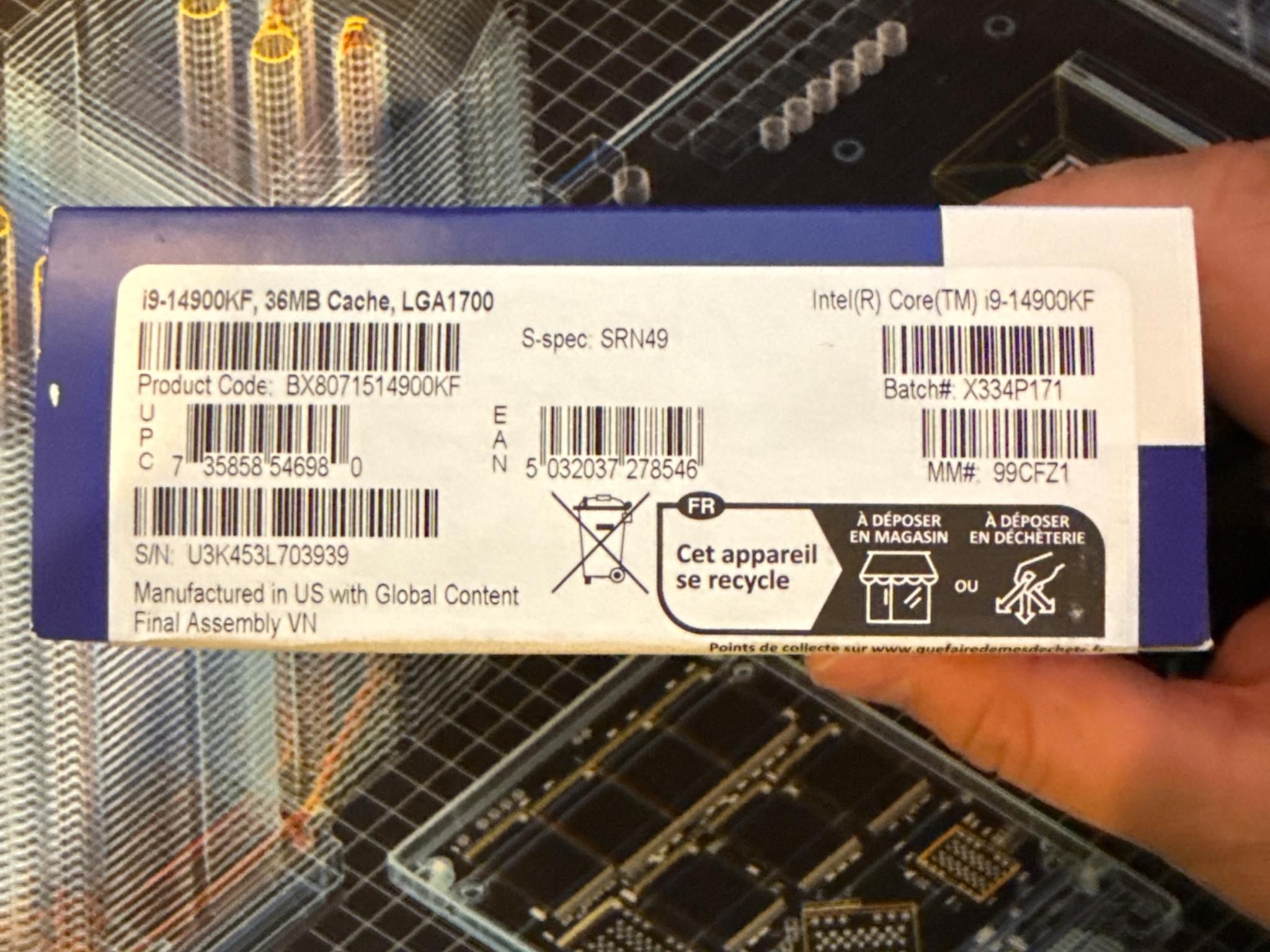 New, Unopened i9-14900kf