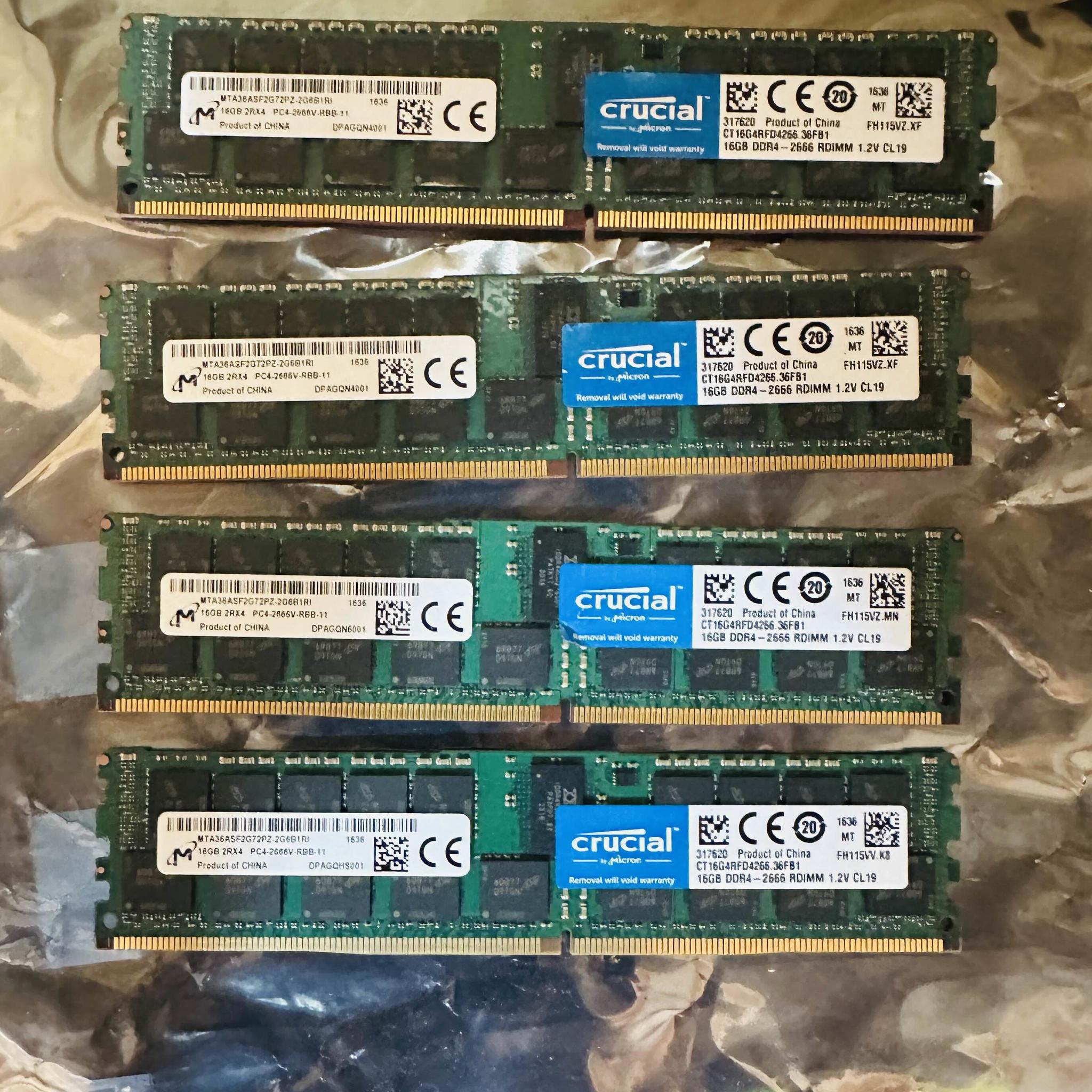 (COMBO) Gigabyte X99-UD4 + Crucial 64GB RDIMM + Intel 600P NVMe 512GB