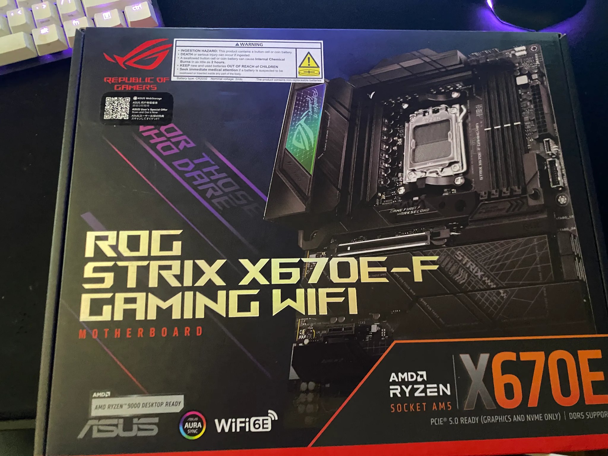 ROG STRIX X670E-F WIFI MOBO