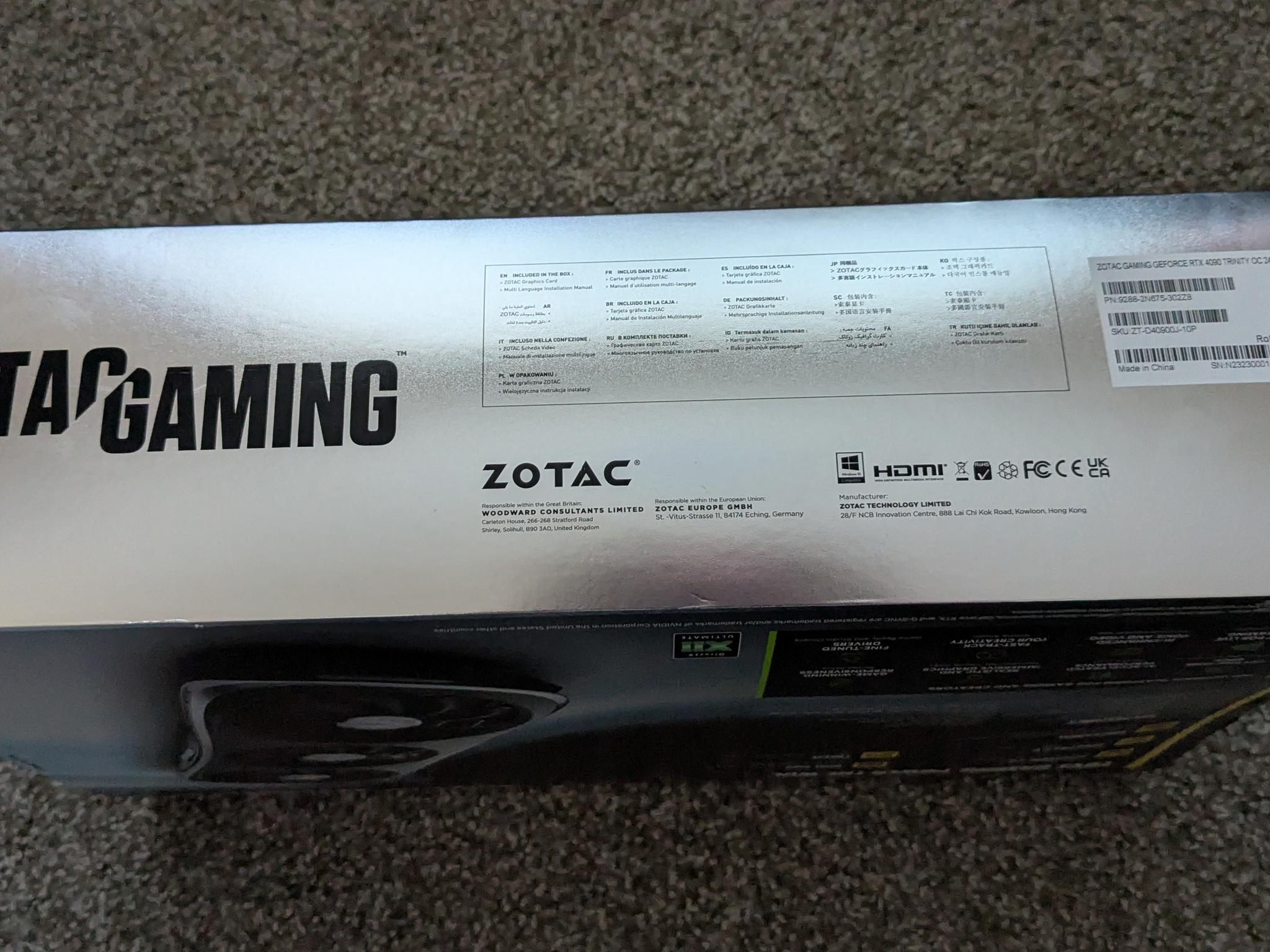 ZOTAC GAMING GeForce RTX 4090 Trinity OC