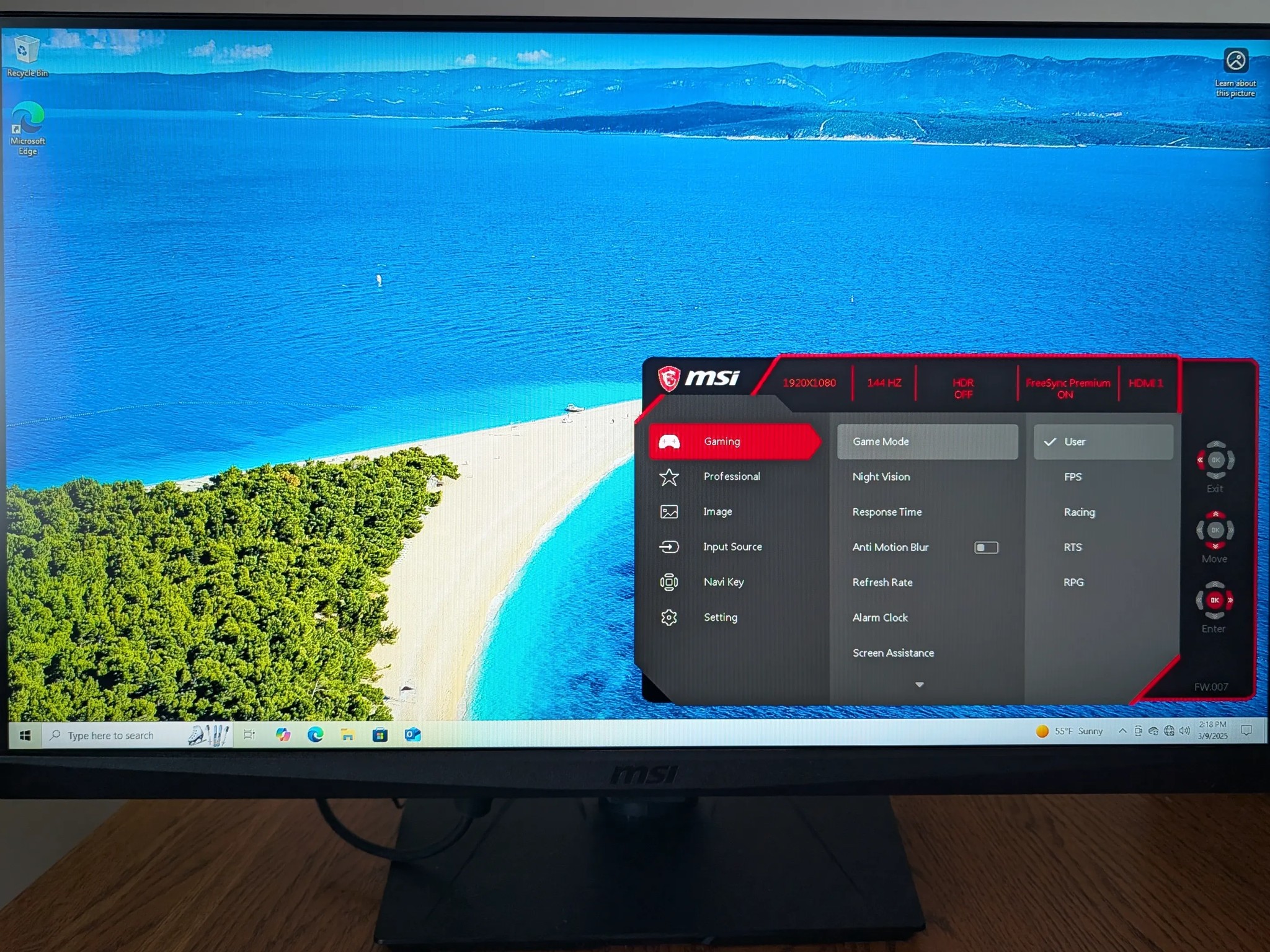 MSI Optix MAG274R 27" 144 Hz IPS LED Monitor, Used in Good Condition