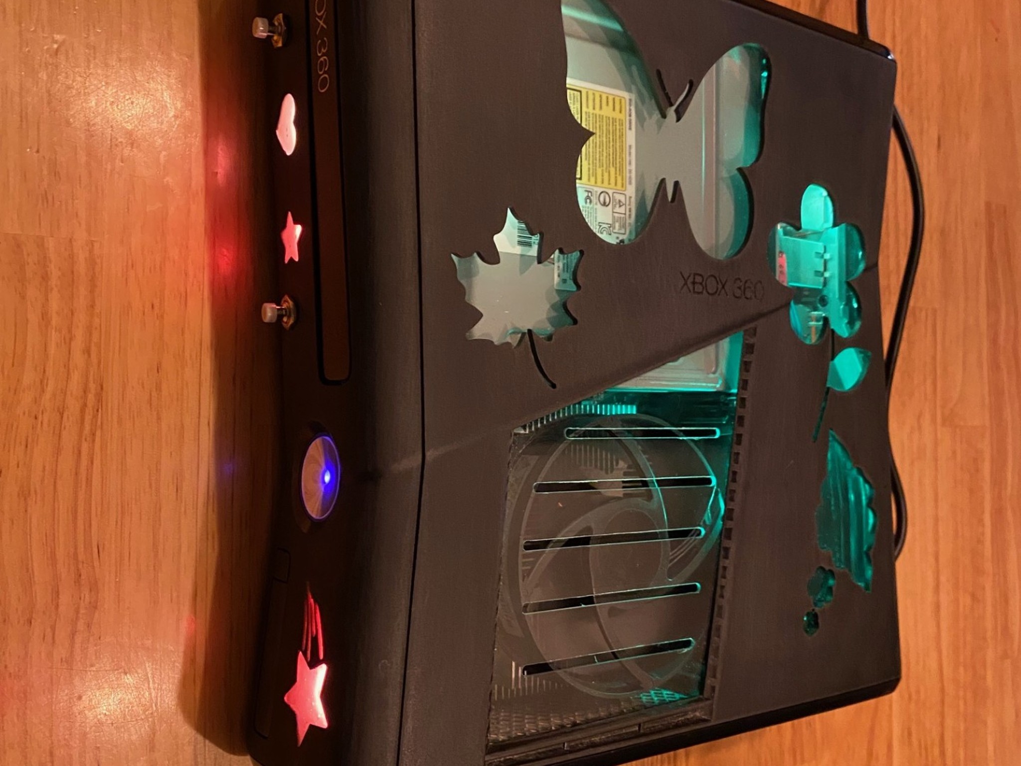 RGH3 Xbox 360 Slim - CASE MODS - Girl themed